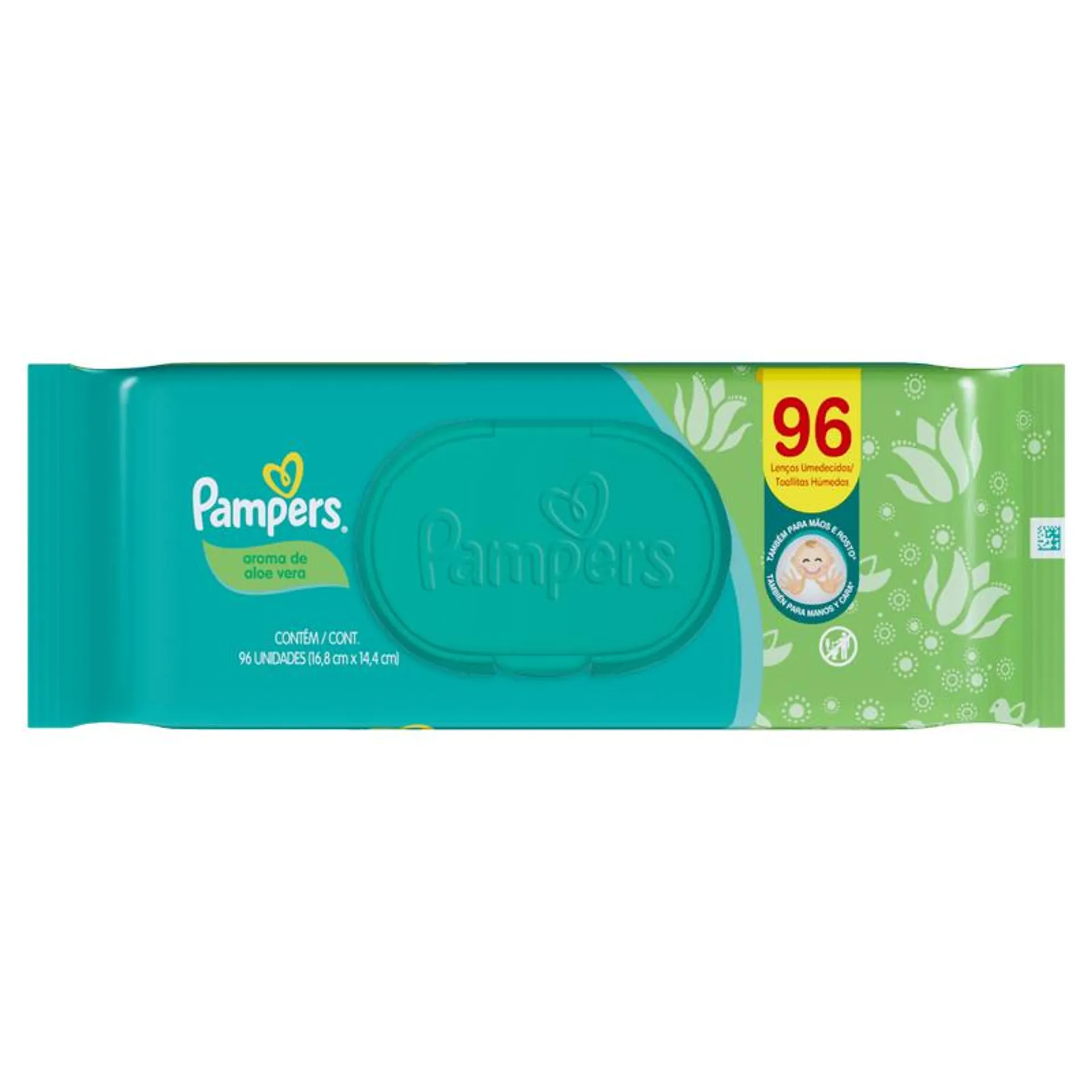 Lenço Umedecido Pampers Aloe Vera – 96 unidades