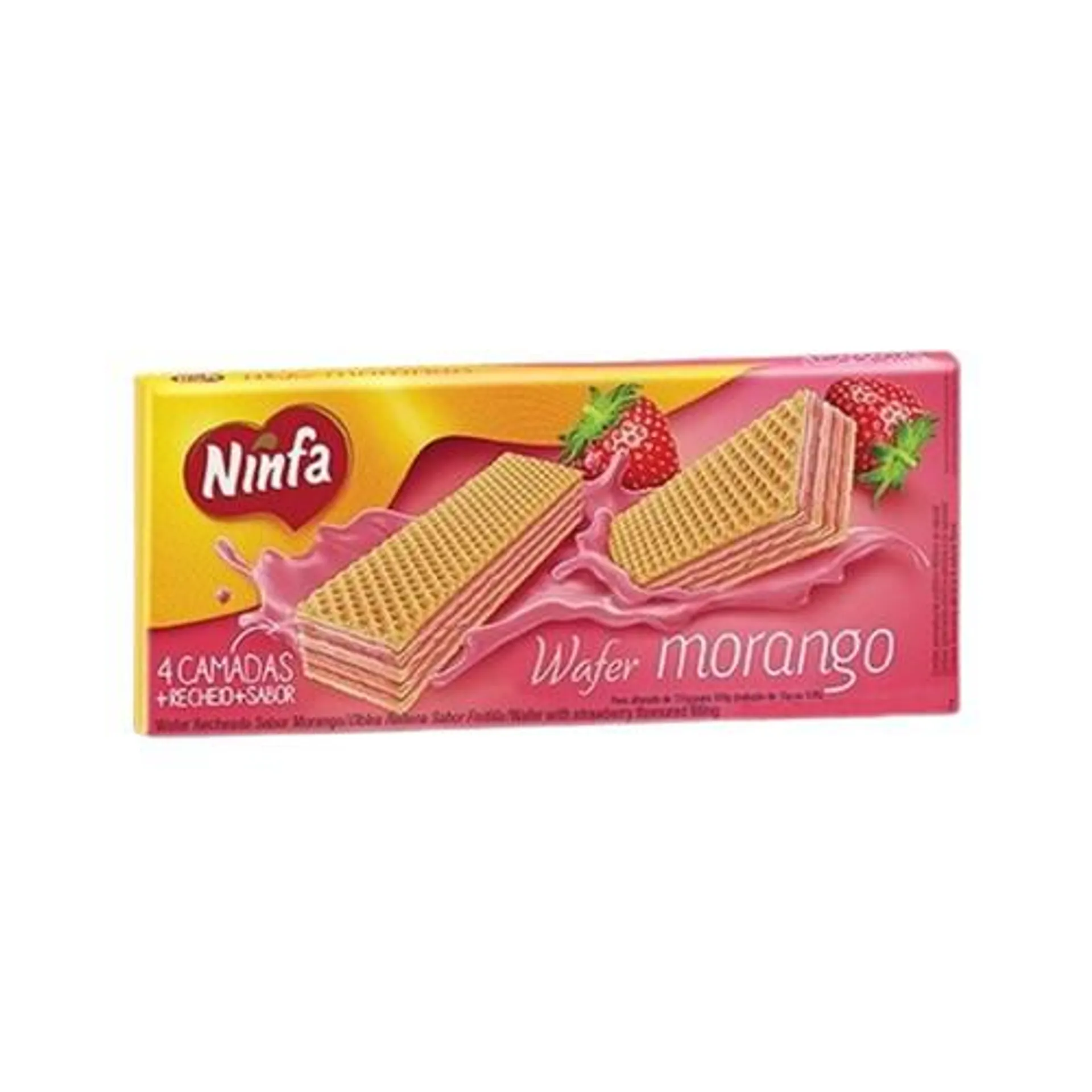 Biscoito Wafer Sabor Morango Ninfa 84G