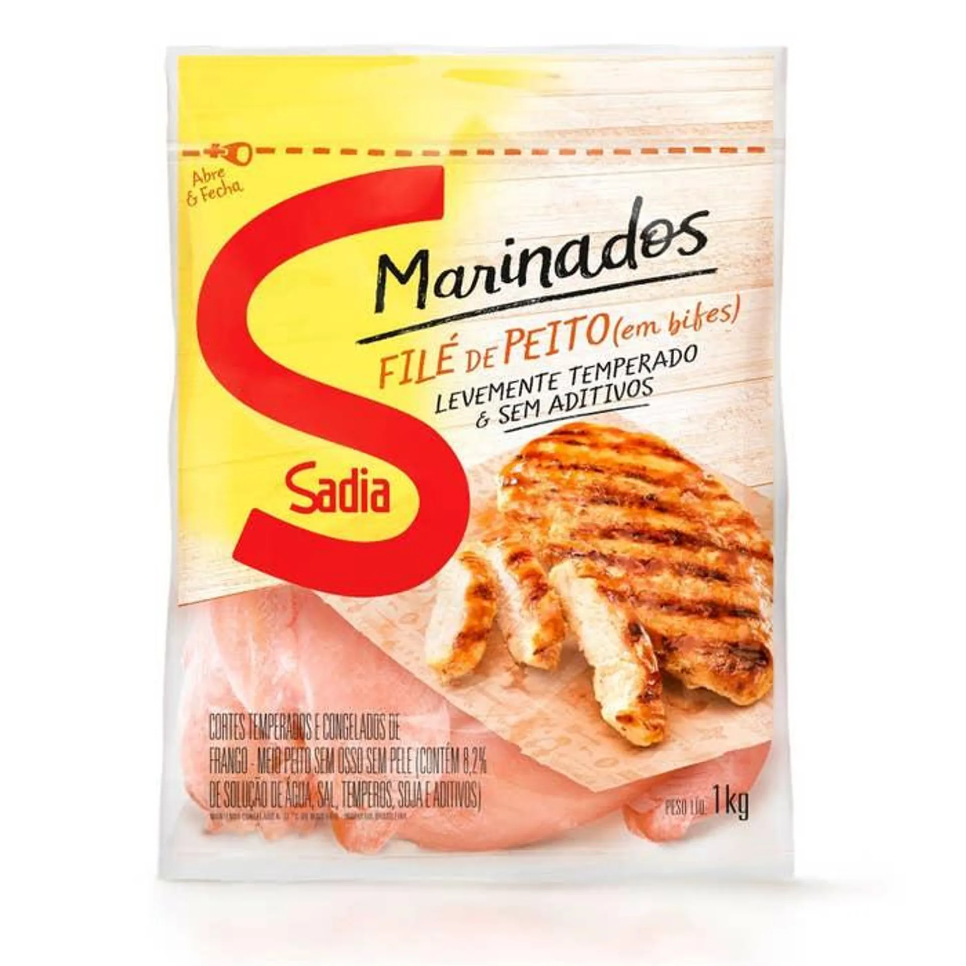 Filé De Peito De Frango Sadia Marinados Temperado 1kg