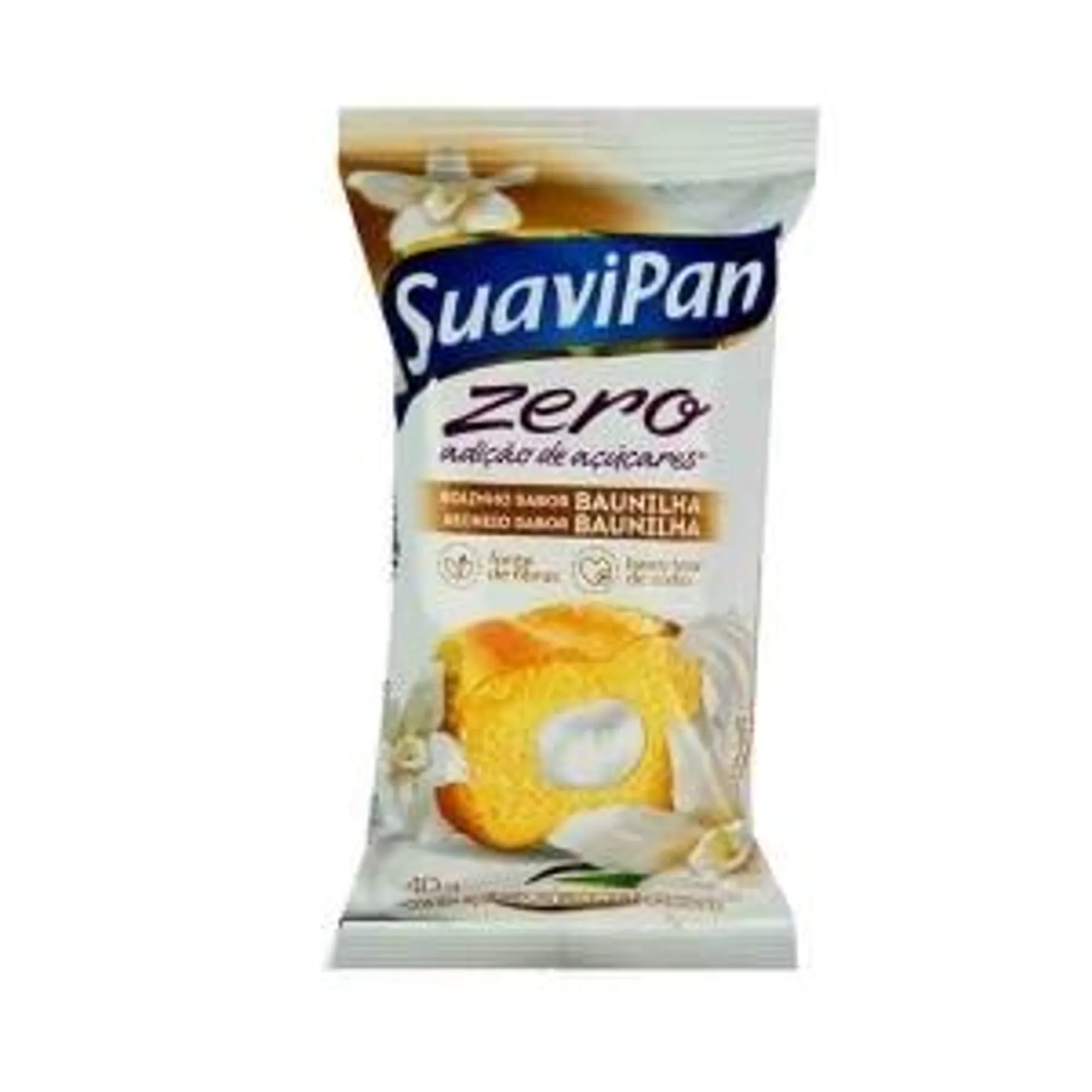 Bolo Suavipan Zero Baunilha Recheado de Baunilha 40g