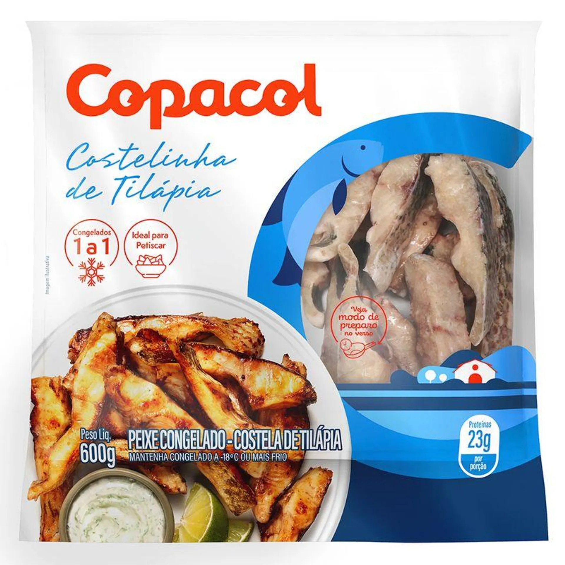 Peixe Costela Tilápia Copacol 600g