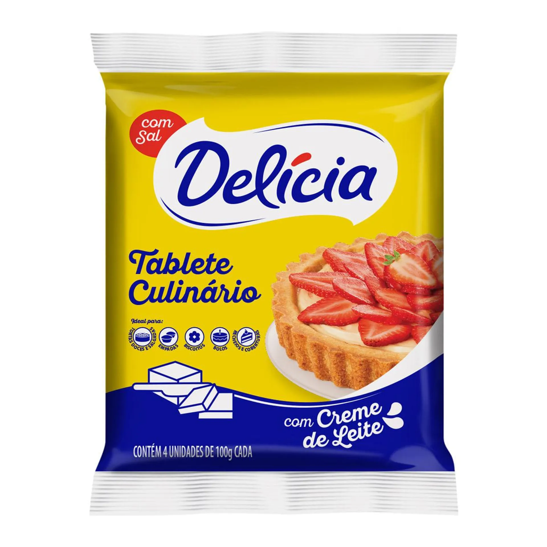 Margarina Delicia 400 gramas Tablete Culinario