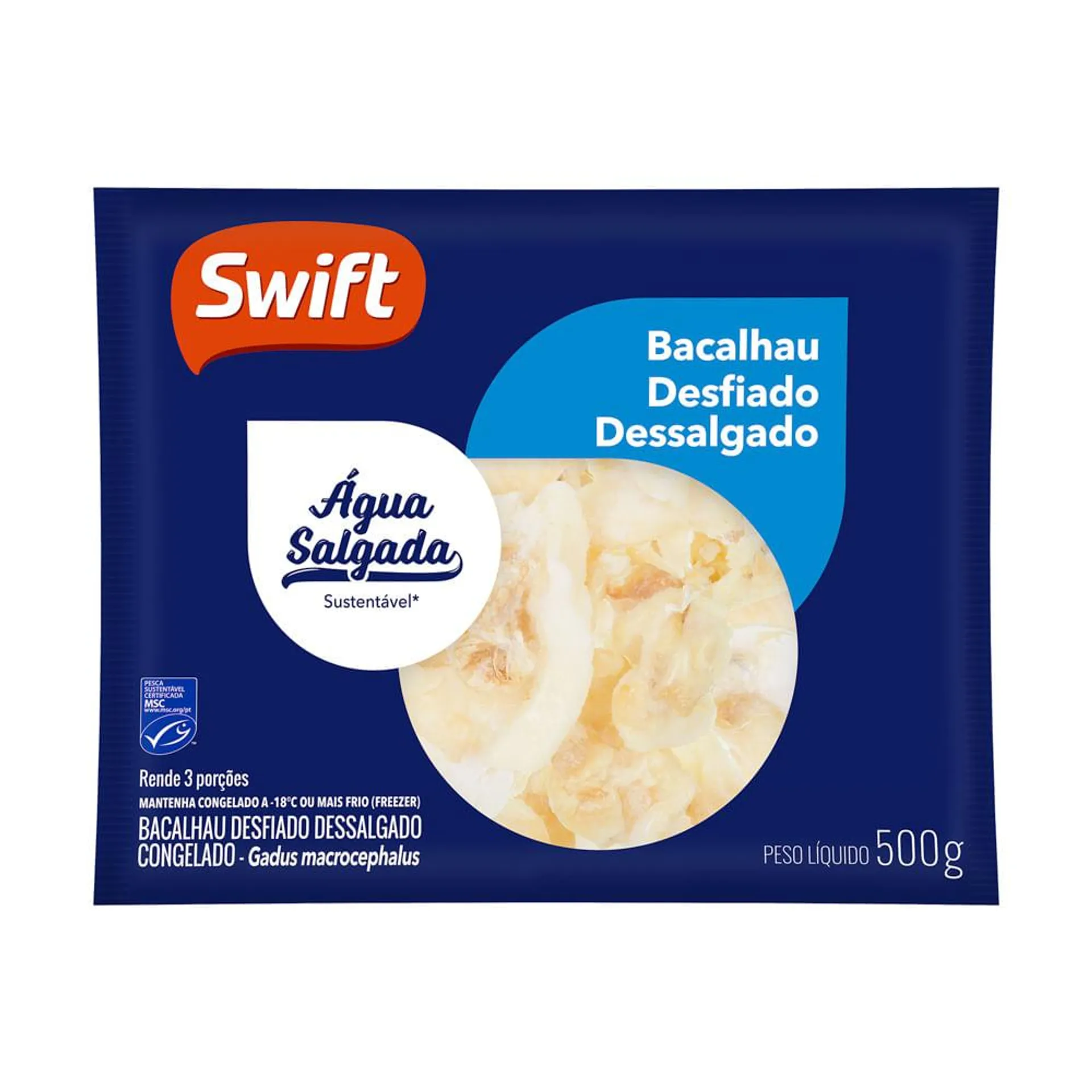 Peixe Dessalgado Desfiado Swift 500g