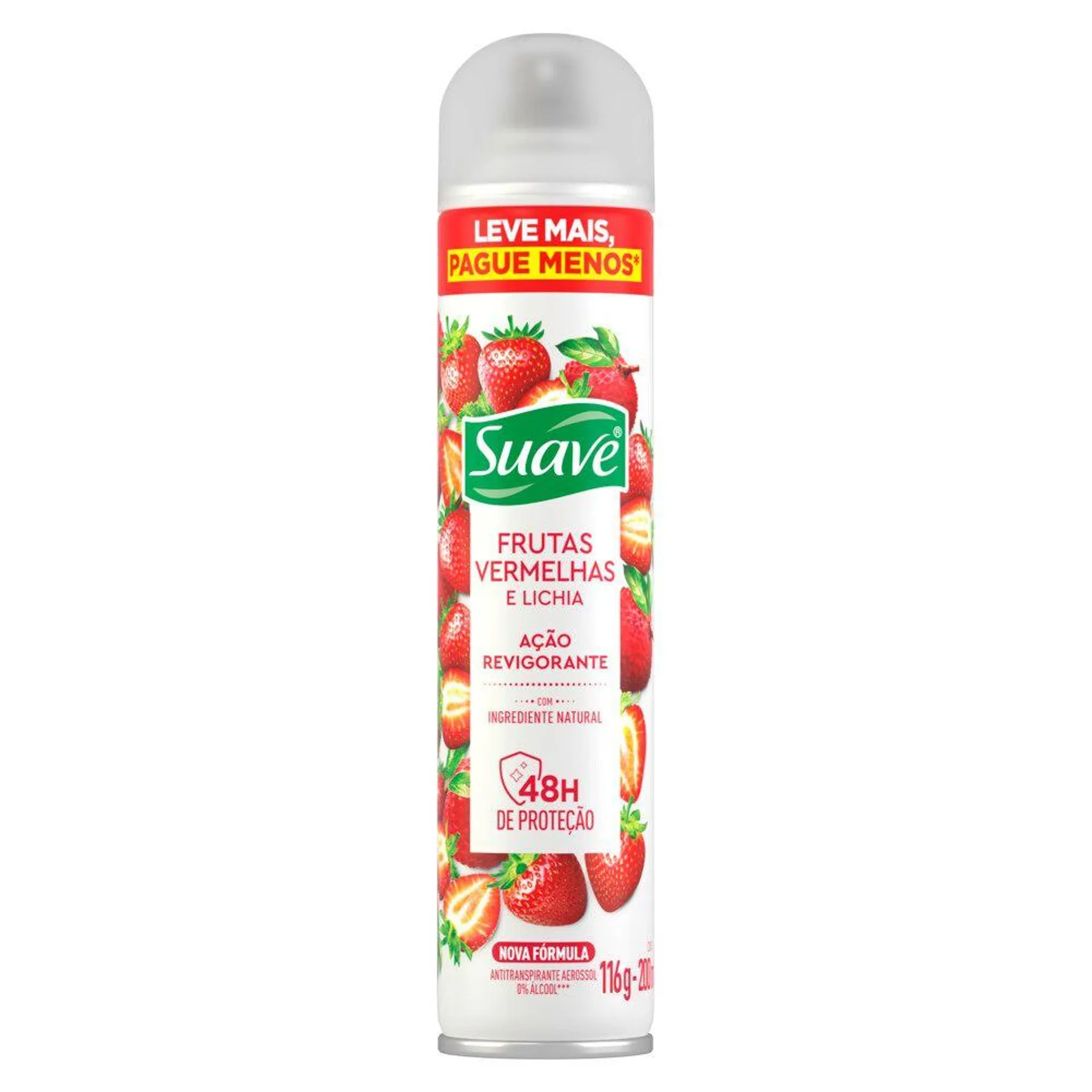 Desodorante Aerosol Suave Frutas Vermelhas e Lichia Leve Mais Pague Menos 200ml