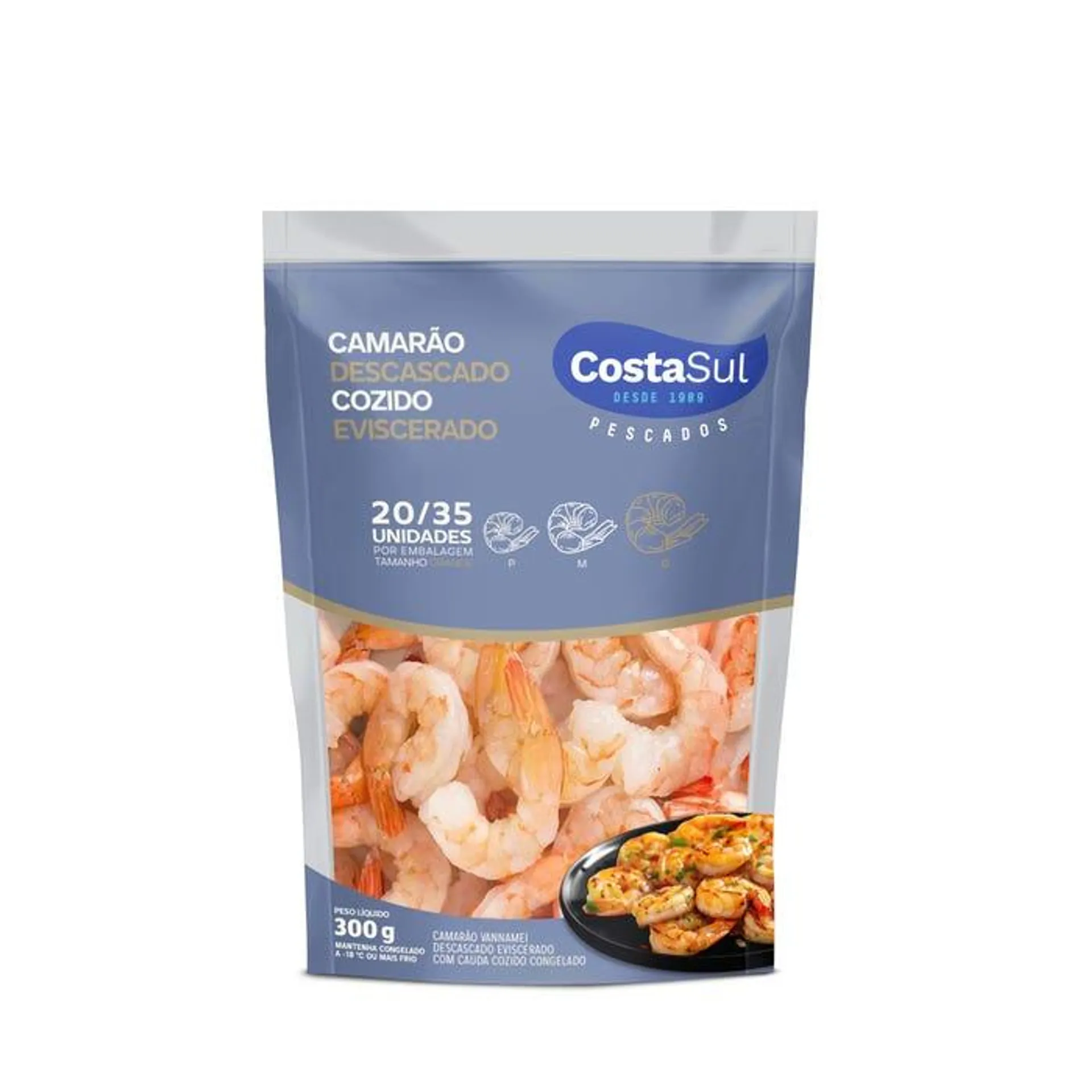 Camarão Costa Sul Grande 300g