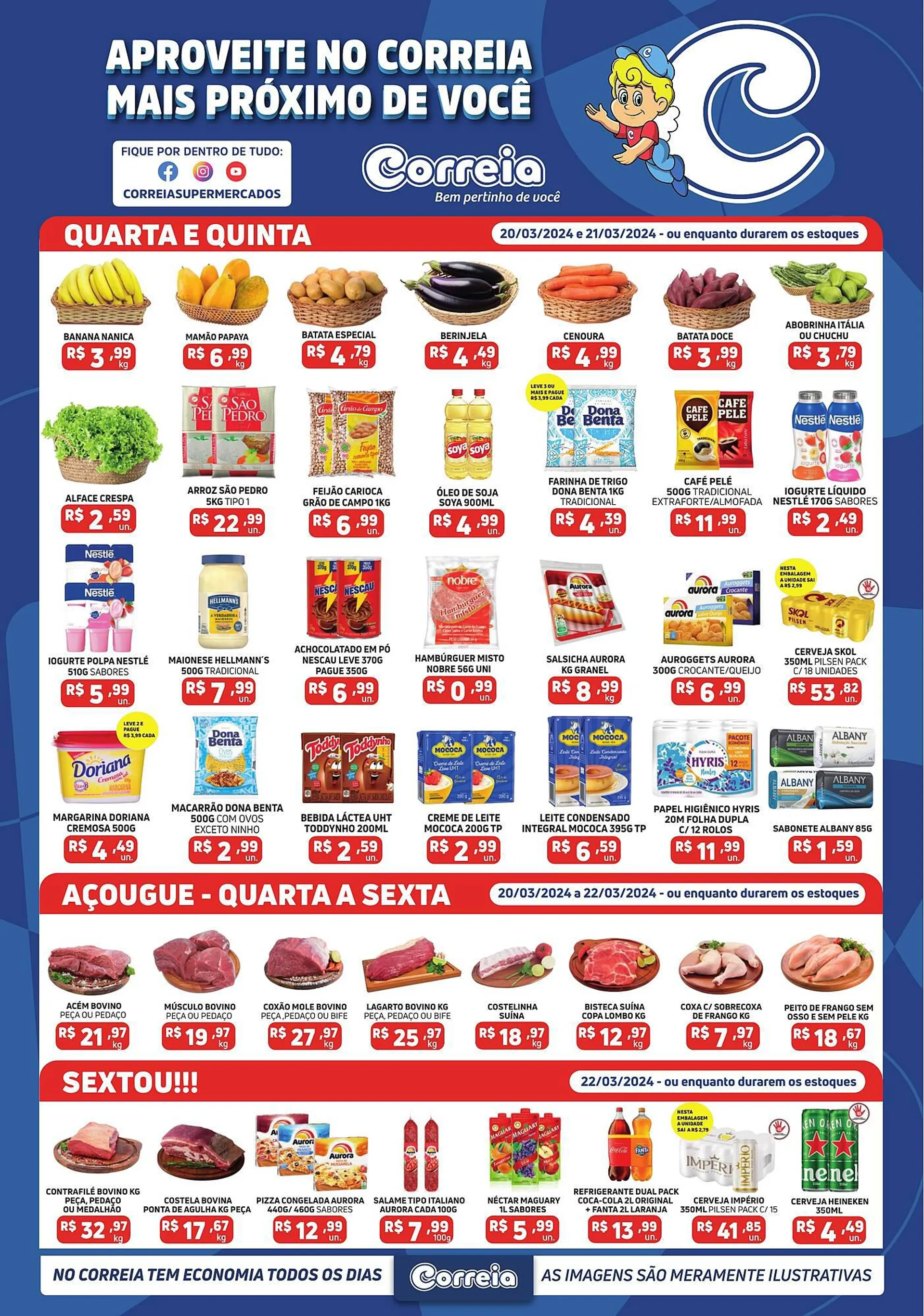 Encarte de Catálogo Supermercados Correia 20 de março até 21 de março 2024 - Pagina 1