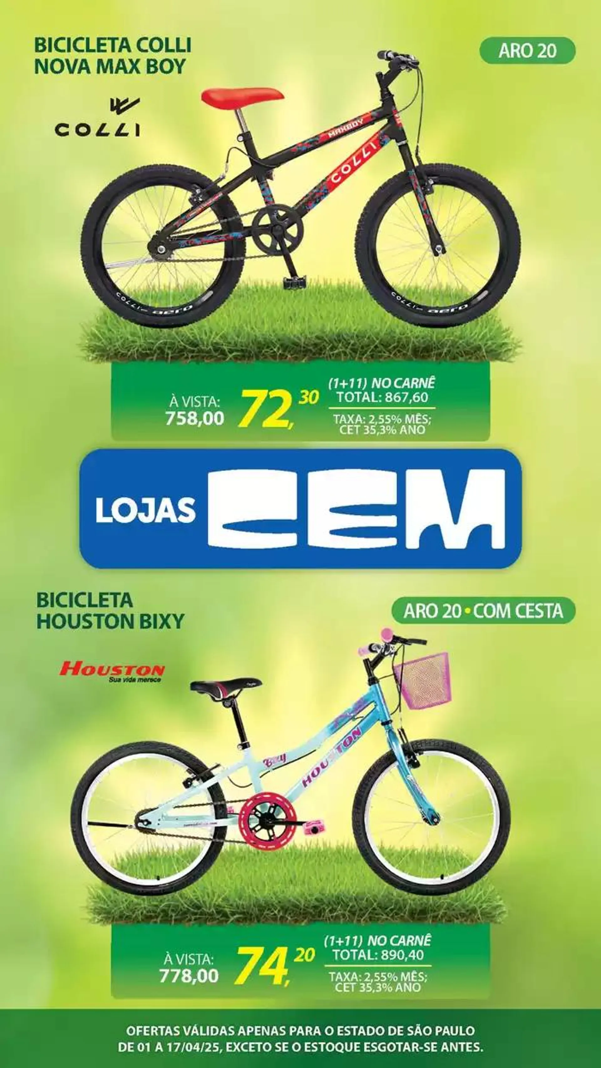 Encarte de Encarte Lojas Cem 3 de abril até 17 de abril 2025 - Pagina 108