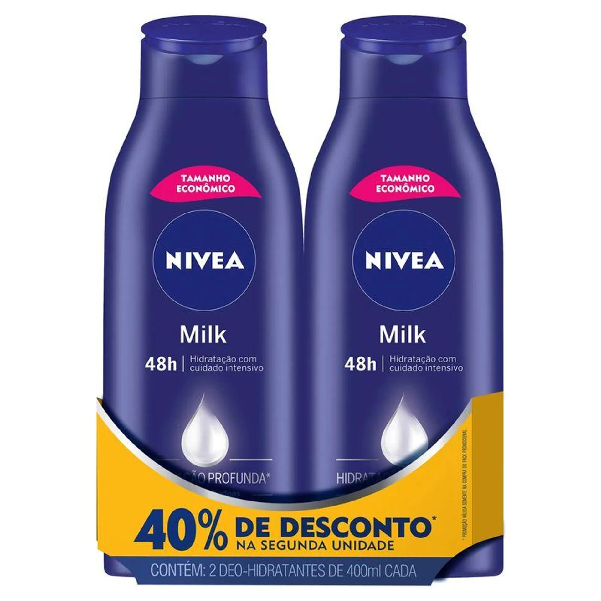 Hidratante Corporal Nivea Milk Pele Seca 400ml Com 2 Unidades