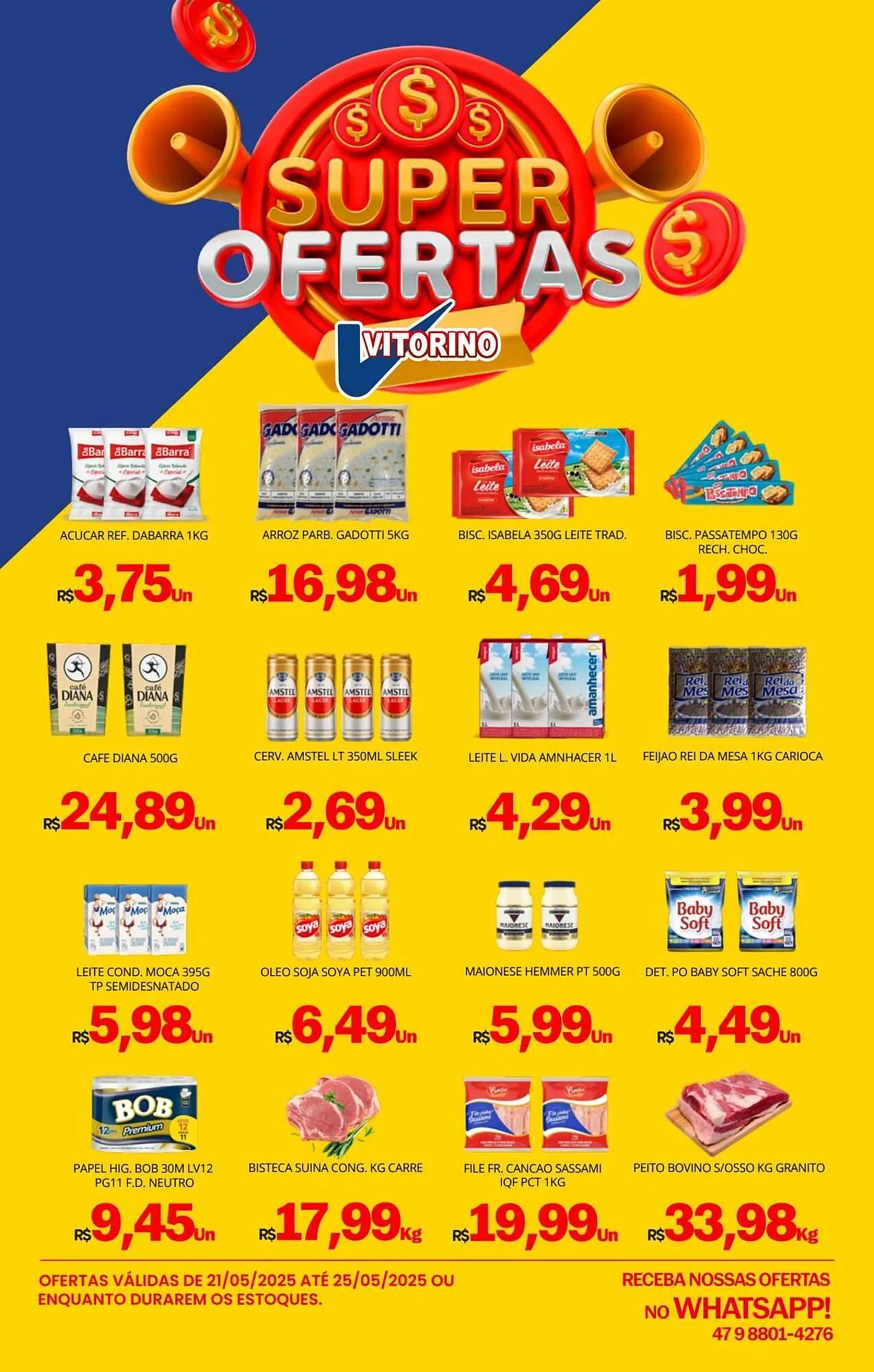 Encarte de Catálogo Supermercado Vitorino 21 de maio até 25 de maio 2025 - Pagina 1
