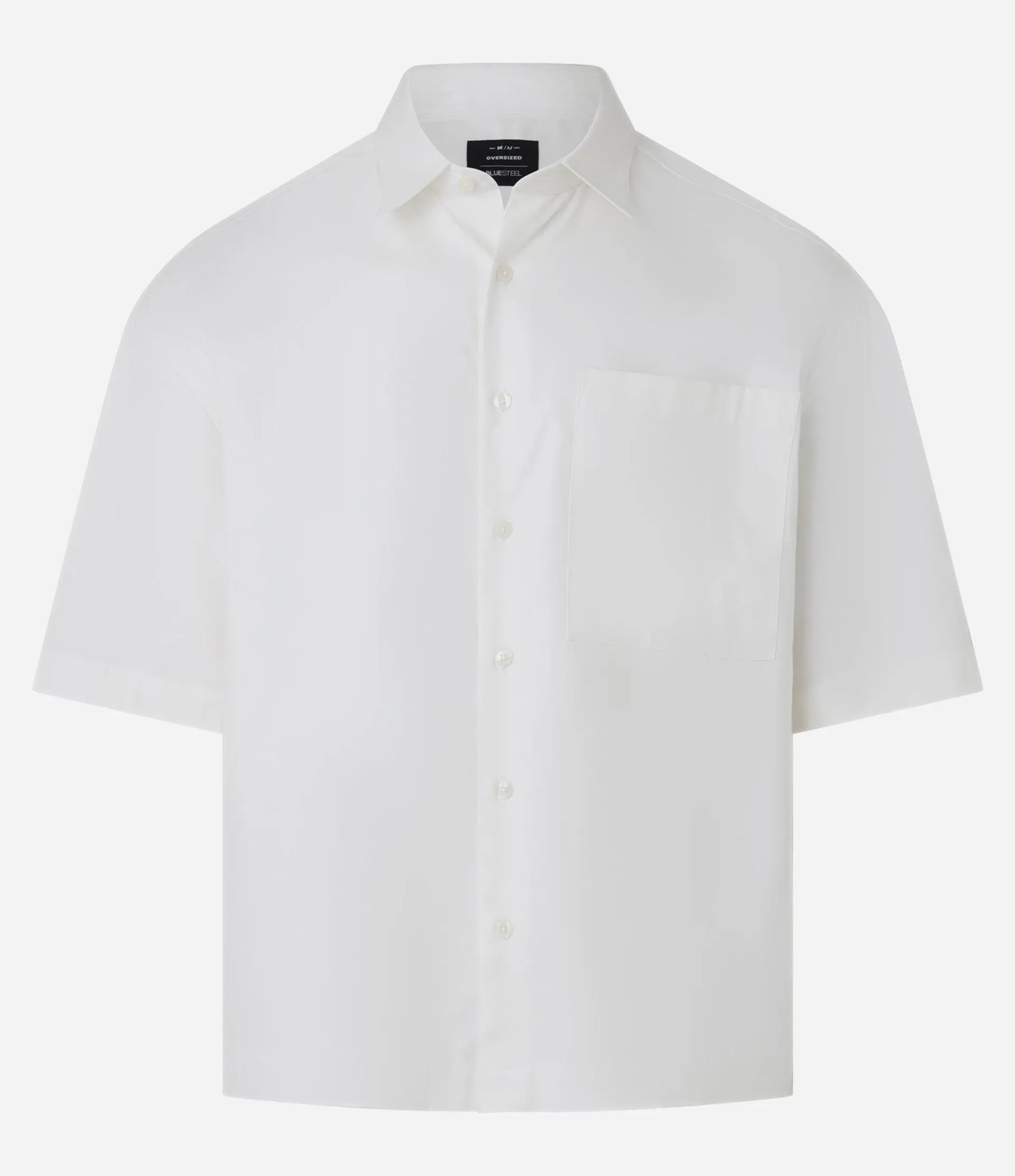 Camisa Overboxy em Sarja com Bolsos Branco