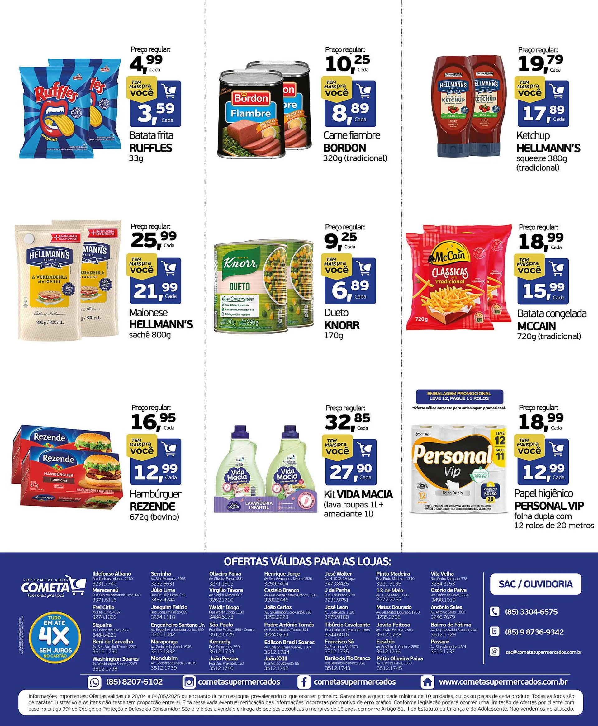 Encarte de Catálogo Cometa Supermercados 28 de abril até 4 de maio 2025 - Pagina 2