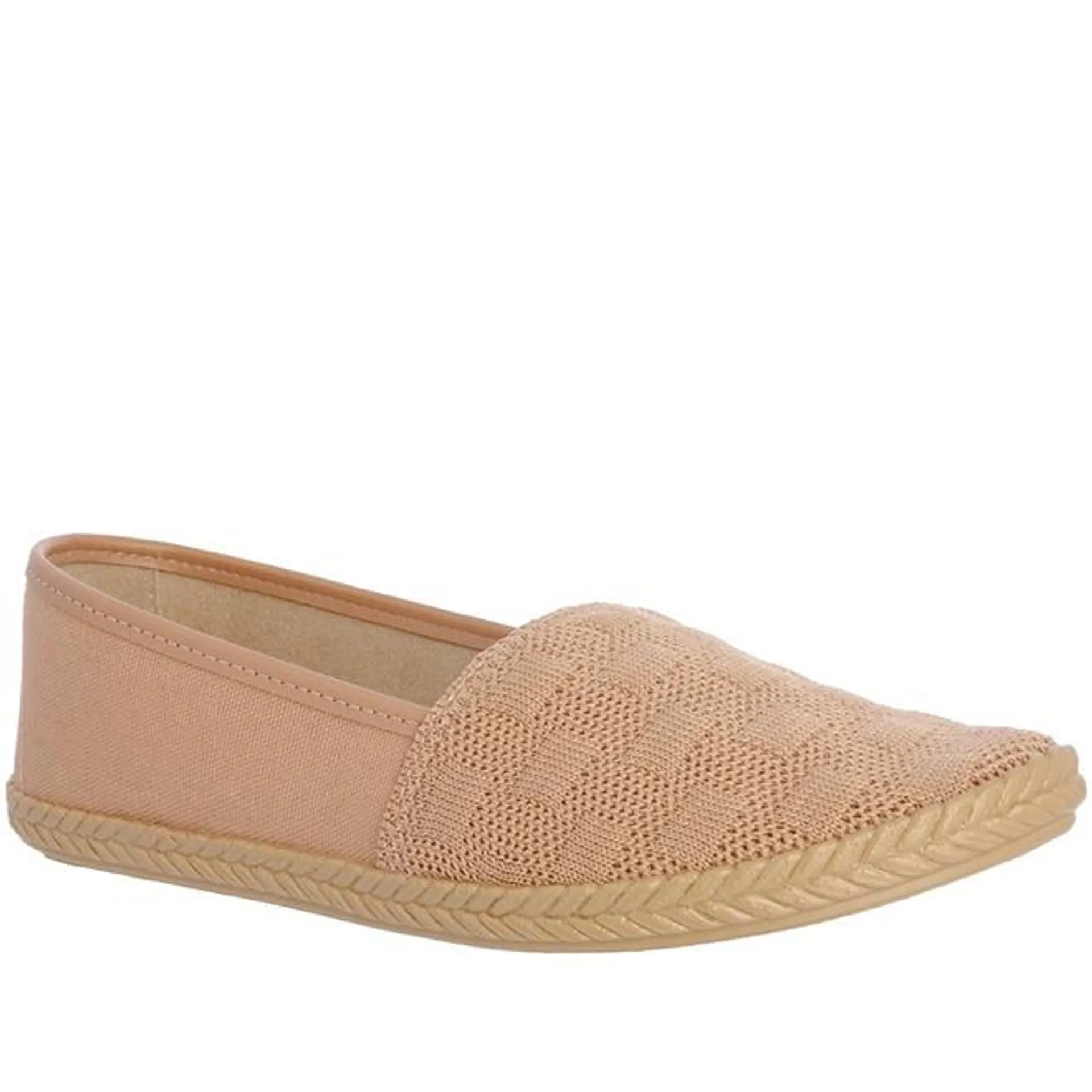 Sapatilha Moleca Texturizada Knit Nude