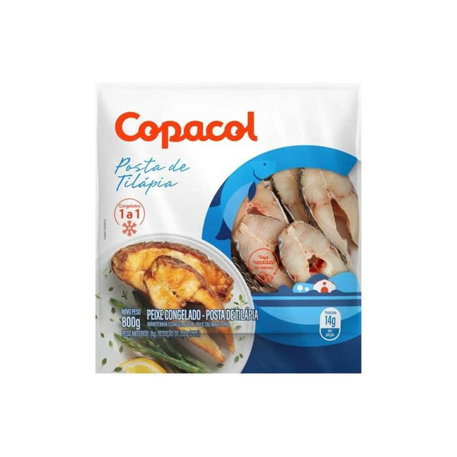 Posta De Tilápia Copacol 800g