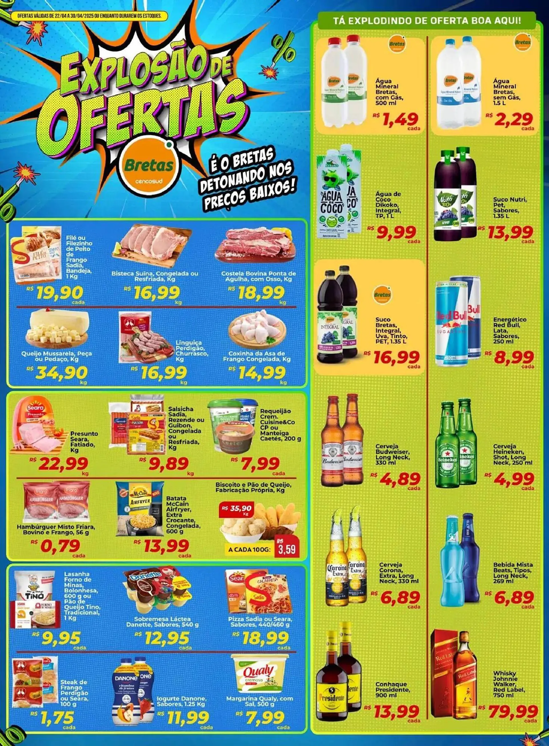 Encarte de Catálogo Supermercados Bretas 22 de abril até 30 de abril 2025 - Pagina 1