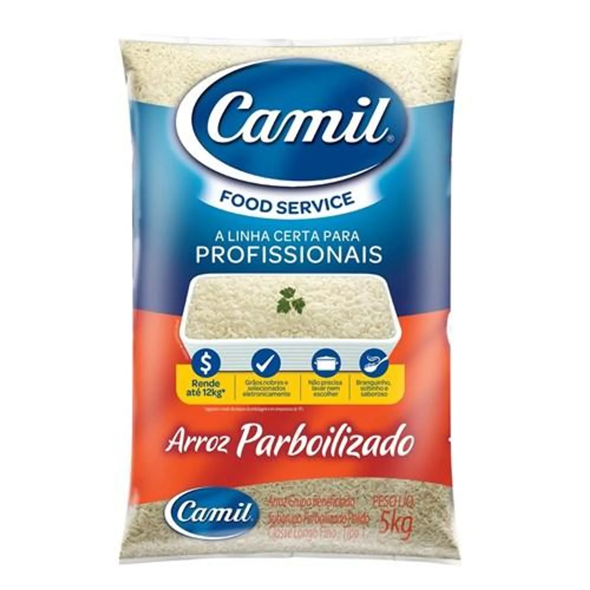 Arroz Parboilizado Camil Embalagem 5Kg