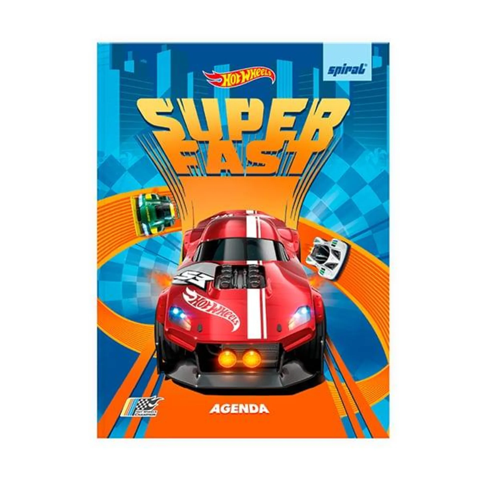 Agenda Permanente Hot Wheels, 114 folhas, 2514926, Spiral Hw - PT 1 UN