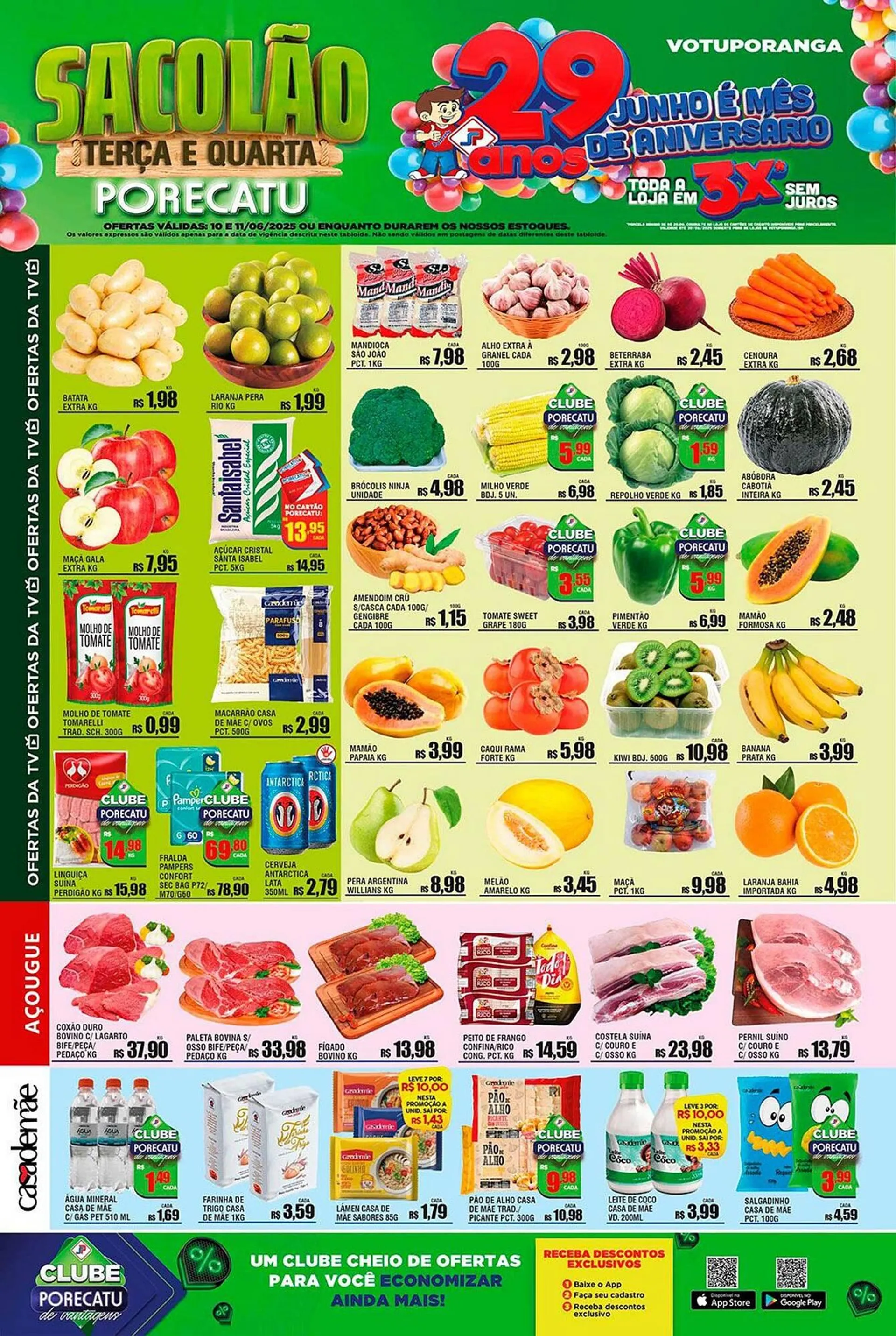 Encarte de Catálogo Supermercado Porecatu 10 de junho até 11 de junho 2025 - Pagina 1