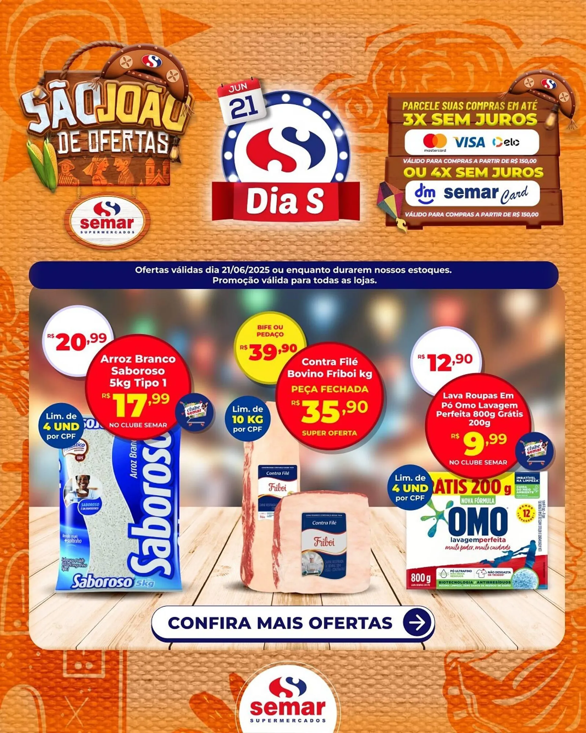Encarte de Catálogo Semar Supermercado 20 de junho até 21 de junho 2025 - Pagina 1