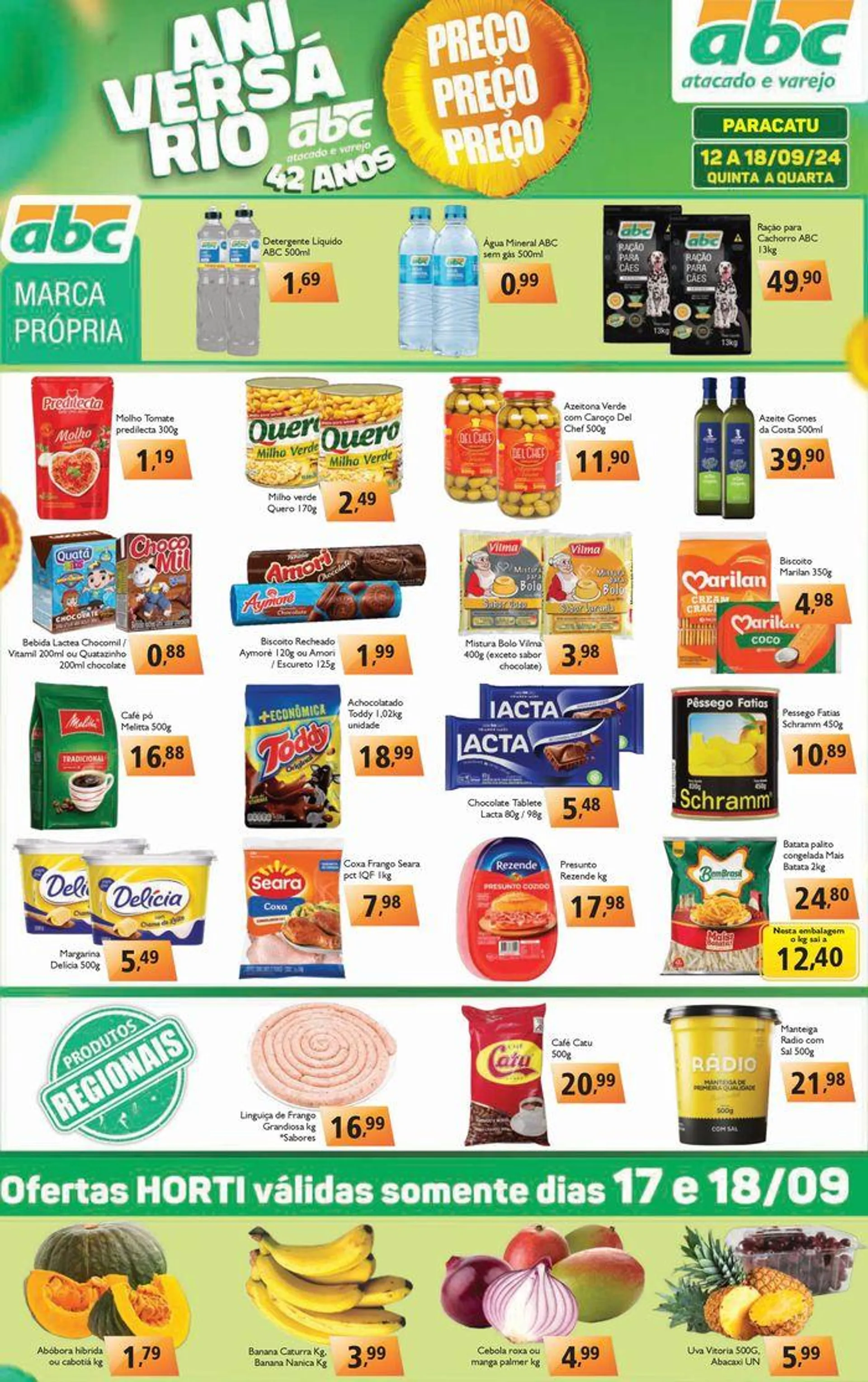 Encarte de Supermercados ABC Oferta Semanal Atacados - Paracatu 12 de setembro até 18 de setembro 2024 - Pagina 1