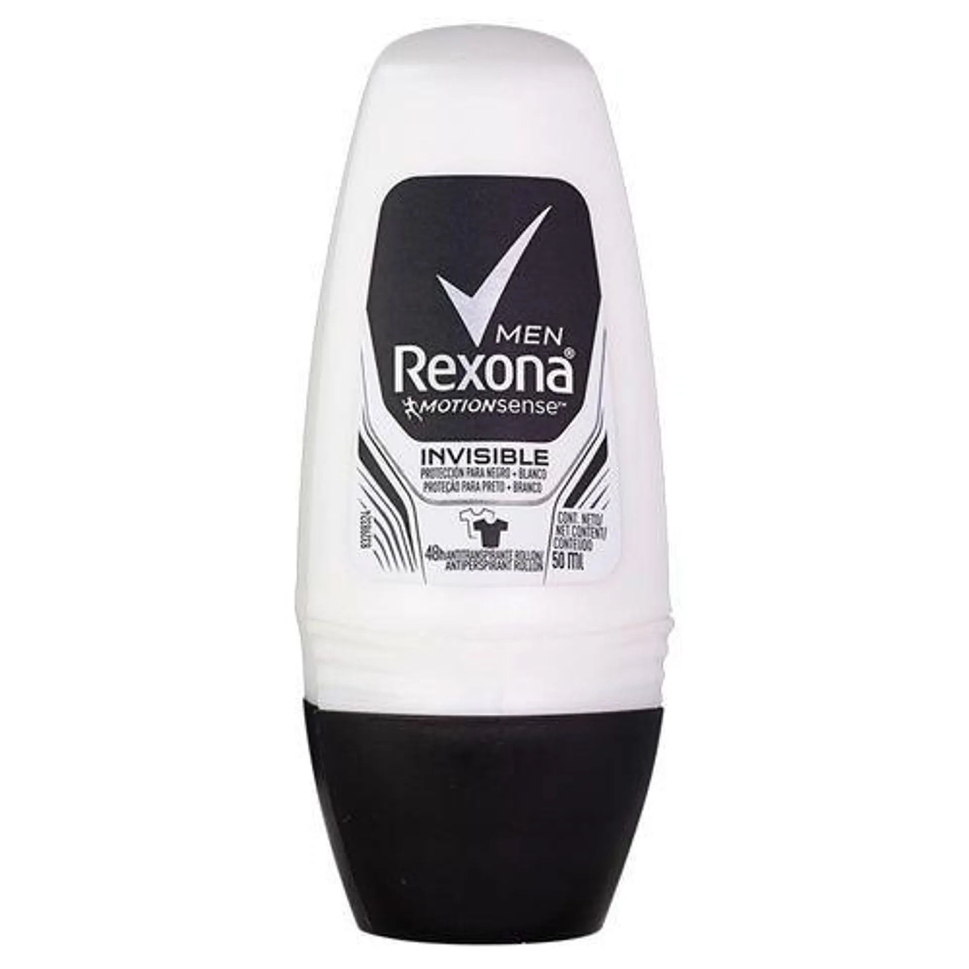 Desodorante Rexona Roll On Invisible Masculino 50ml