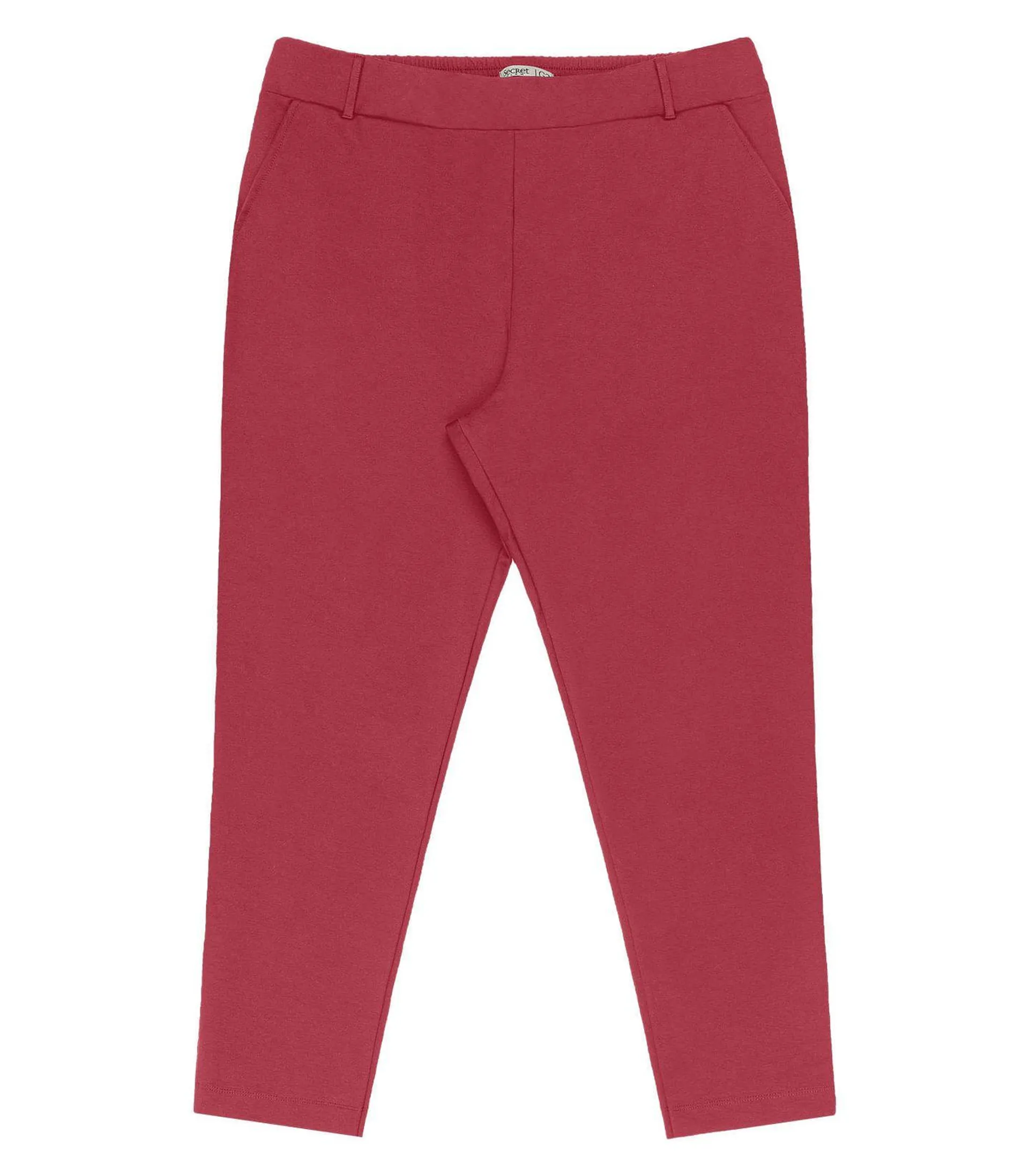 Calça Slim Plus Size Feminina Secret Glam Vermelho