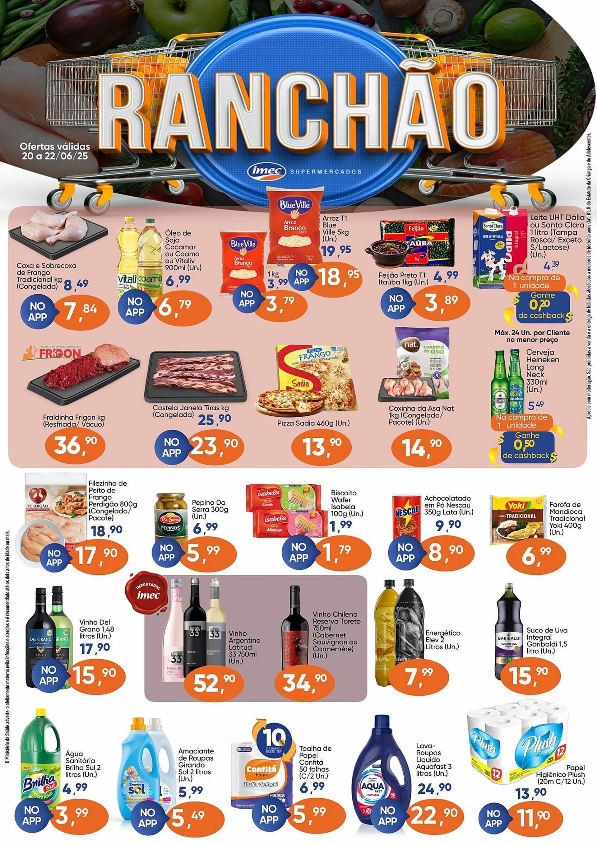 Encarte de Catálogo Imec Supermercados 19 de junho até 22 de junho 2025 - Pagina 1