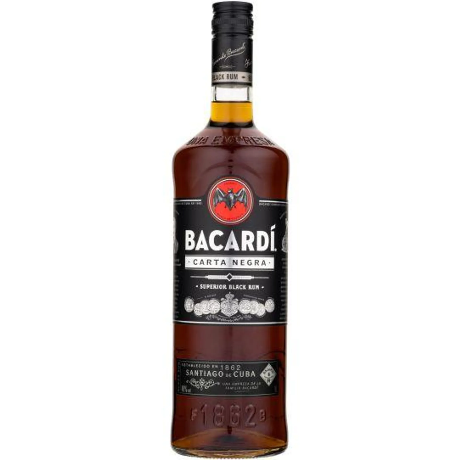 Bacardi - Carta Negra Rum 1l