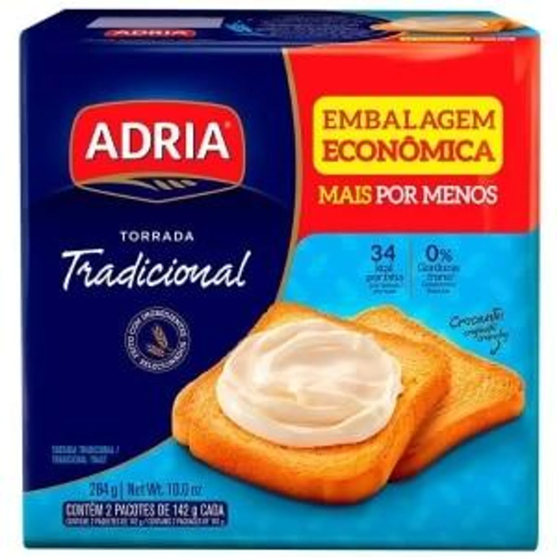 Torrada Adria Tradicional 284g Embalagem Econômica