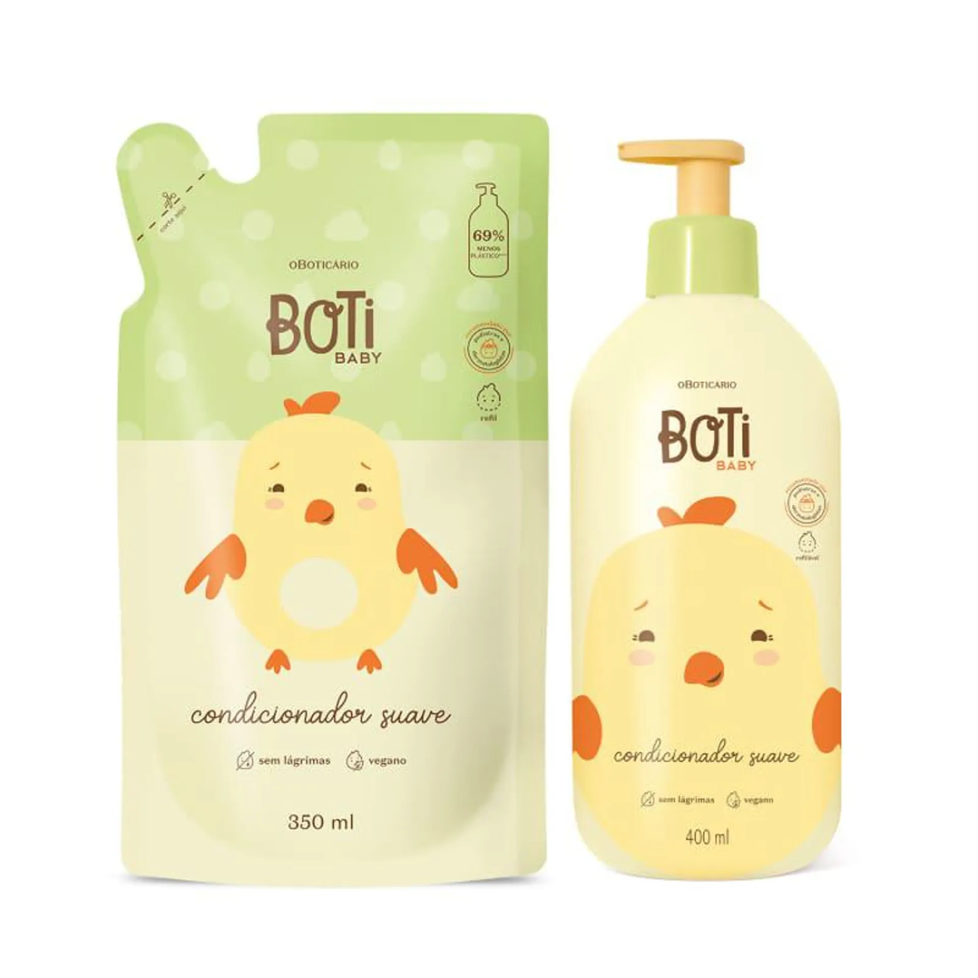 Combo Boti Baby: Condicionador Suave 400ml + Refil 350ml