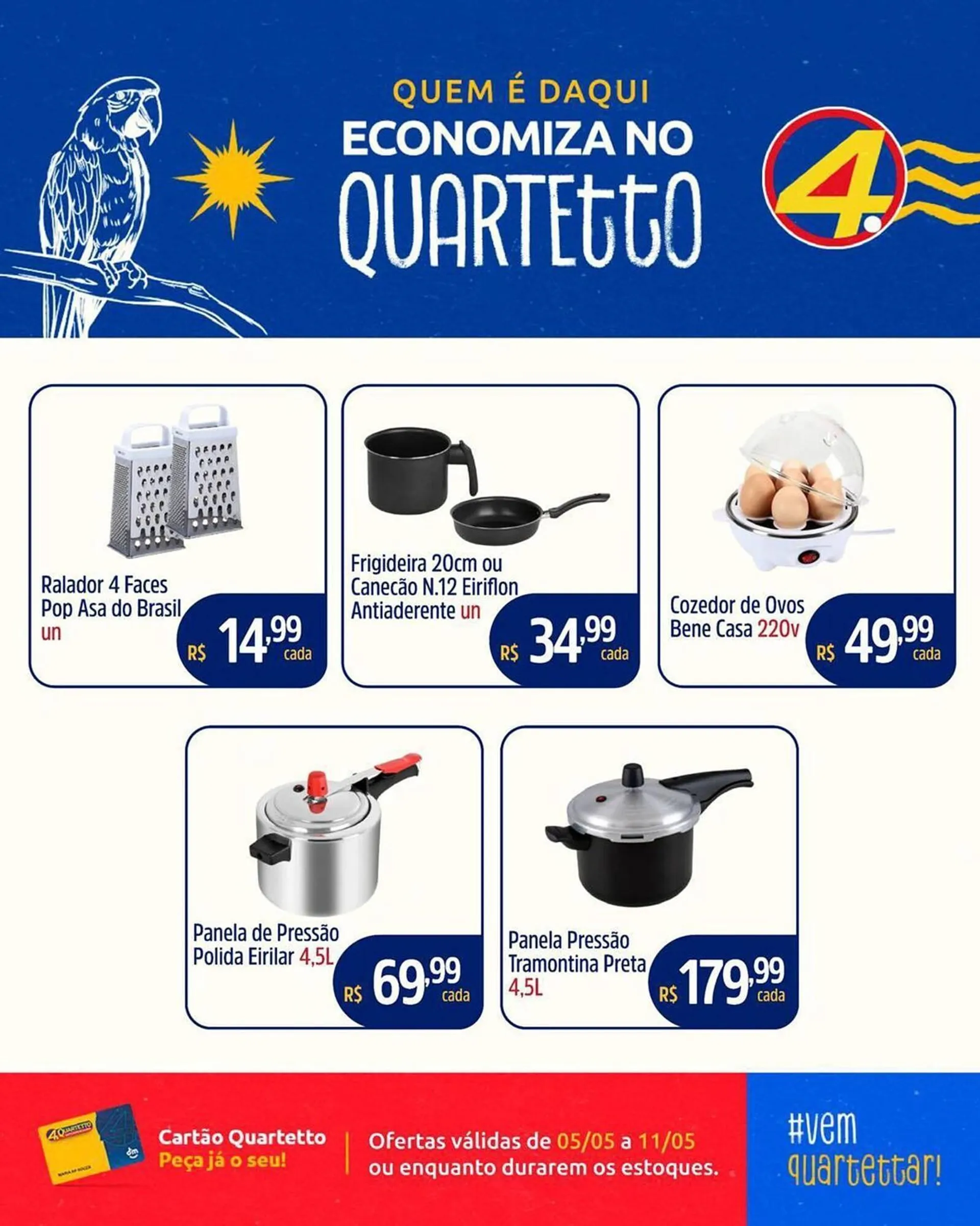 Encarte de Catálogo Quartetto Supermercados 5 de maio até 11 de maio 2025 - Pagina 1