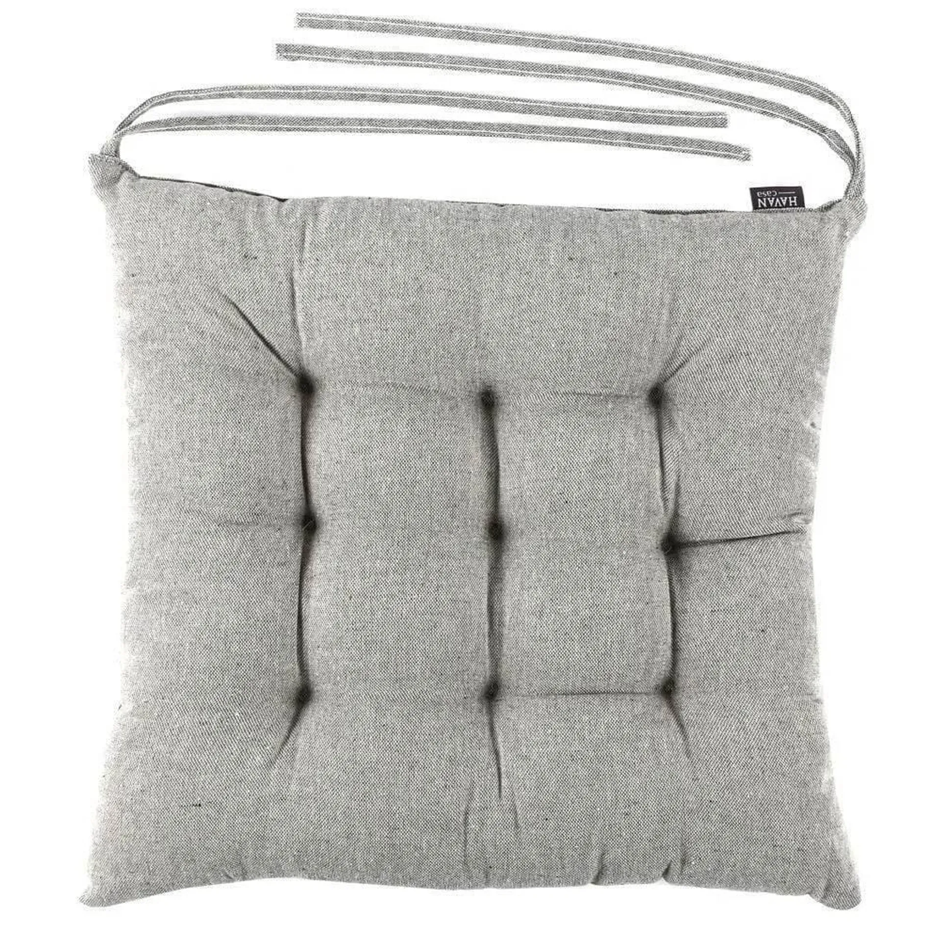 Assento Futton 40X40cm Havan Casa - Cinza Prata