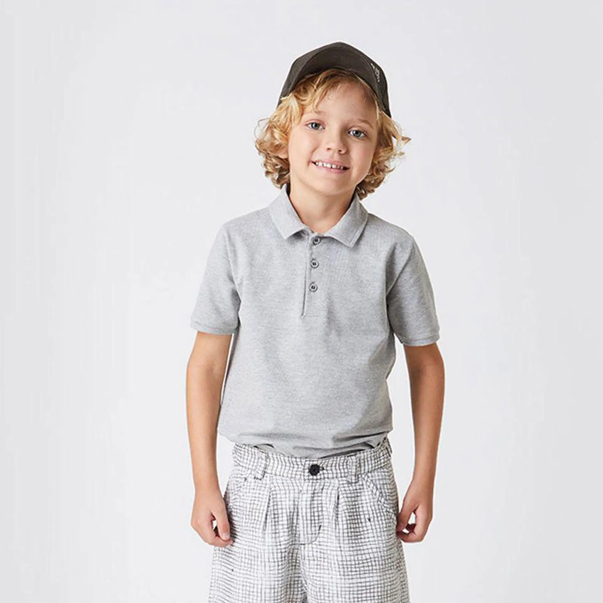 Polo Infantil Menino Piquet Mescla