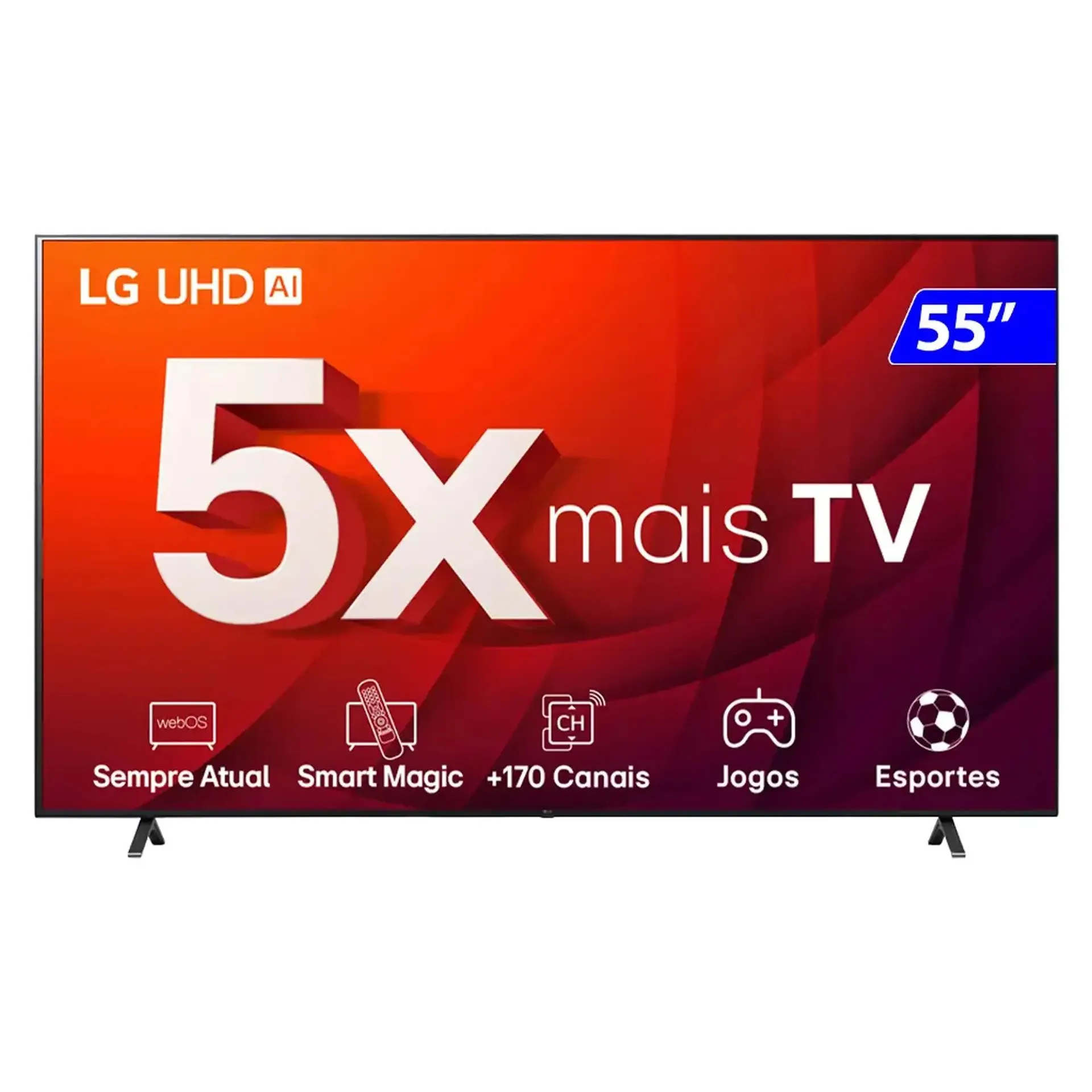 Smart TV LG 55” LED 4K UHD Wi-Fi webOS 23 Comando de Voz 55UR8750PSA