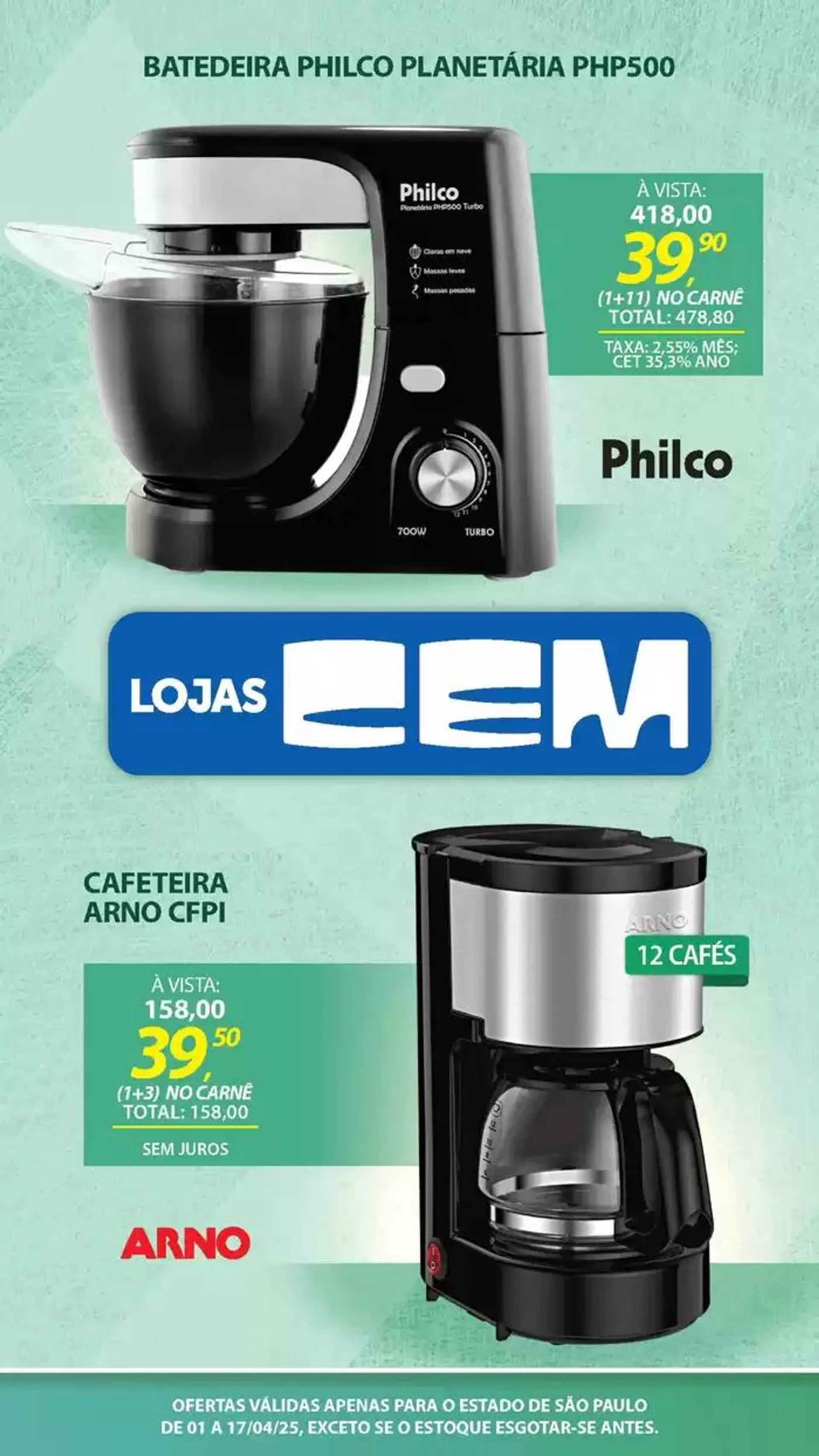 Encarte de Encarte Lojas Cem 3 de abril até 17 de abril 2025 - Pagina 70