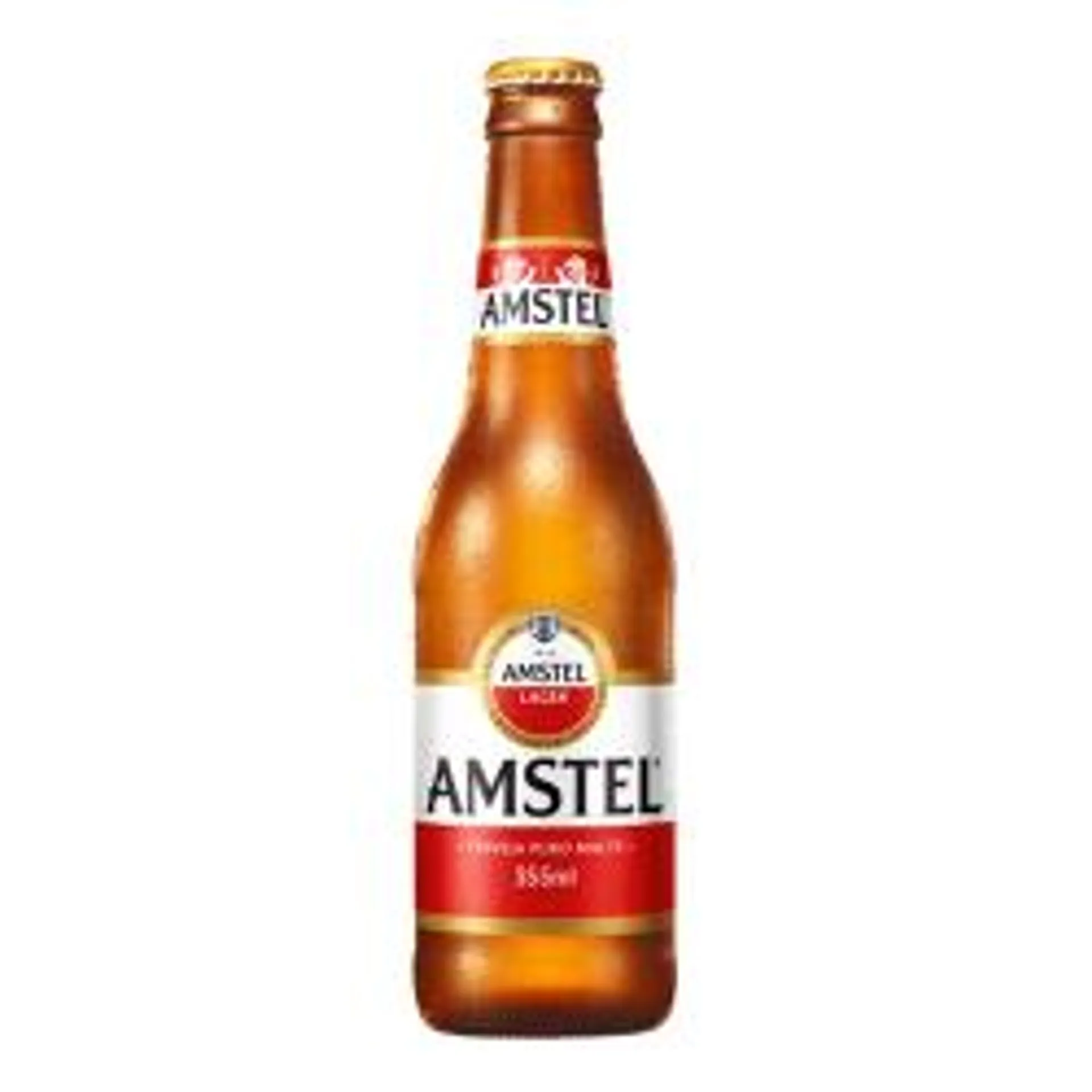 Cerveja Amstel 355ml Long Neck Lager