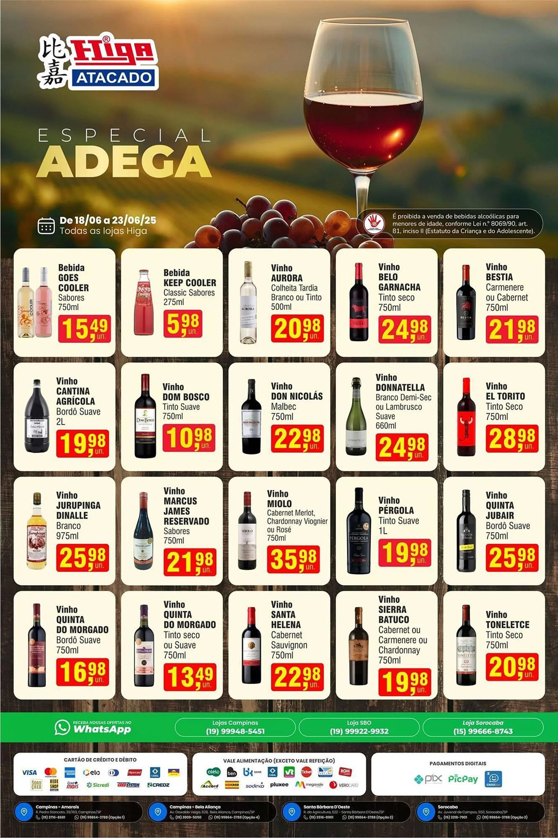 Encarte de Catálogo Higa Atacado 18 de junho até 23 de junho 2025 - Pagina 1