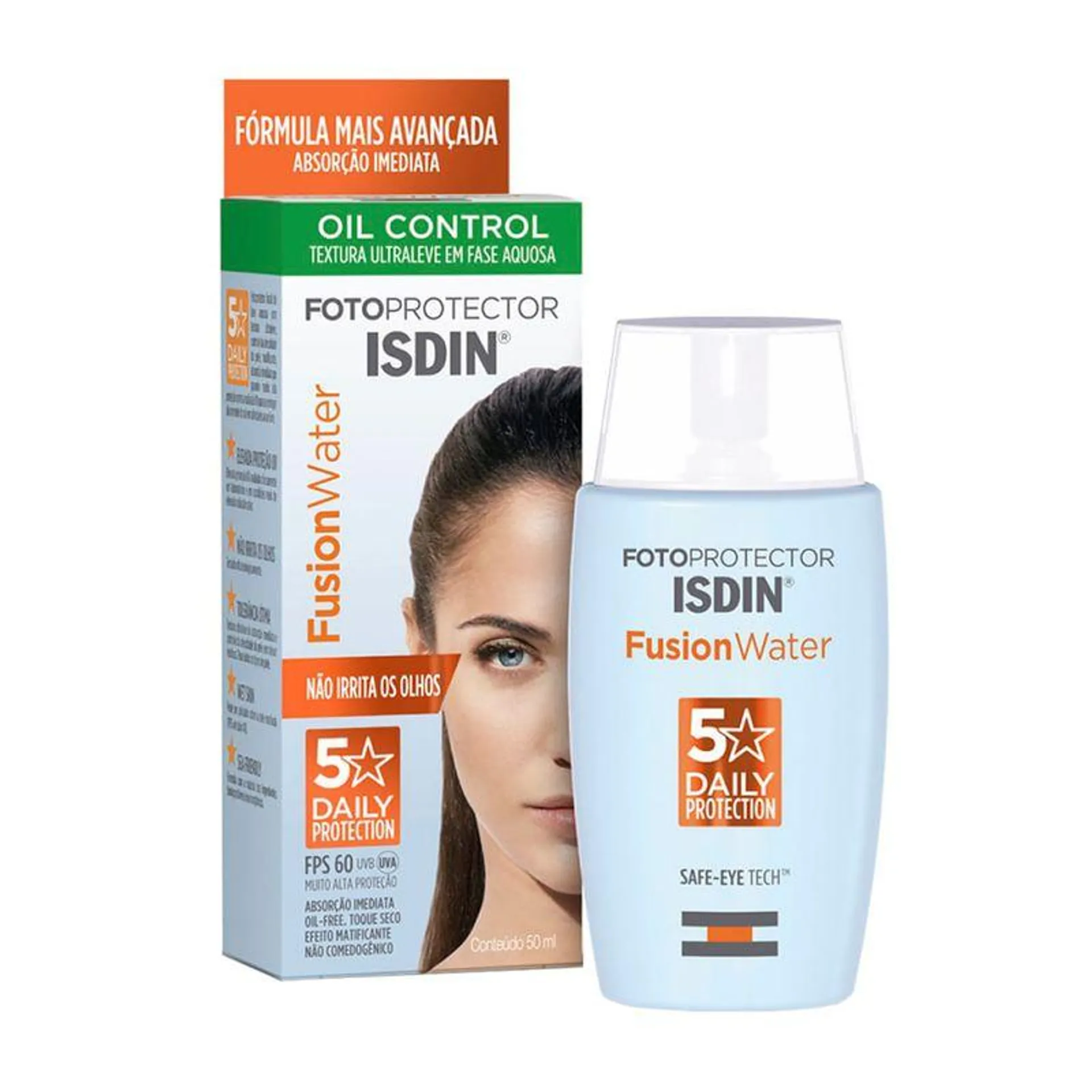 Protetor Solar Facial Isdin Fusion Water FPS60 50ml