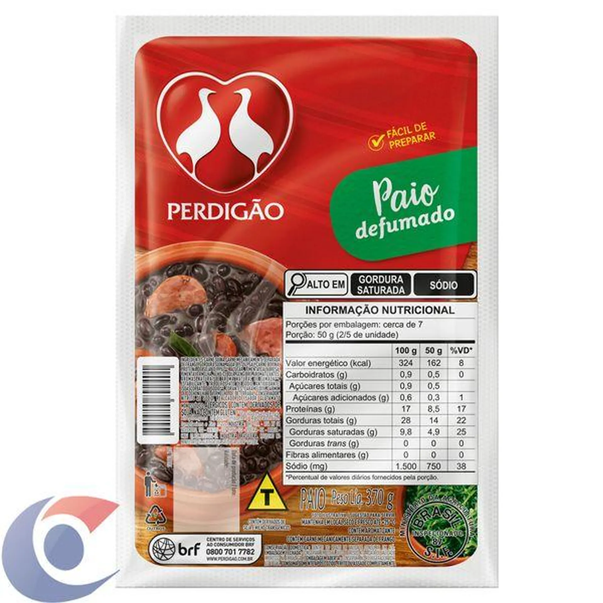 Linguiça Paio Perdigão 370g