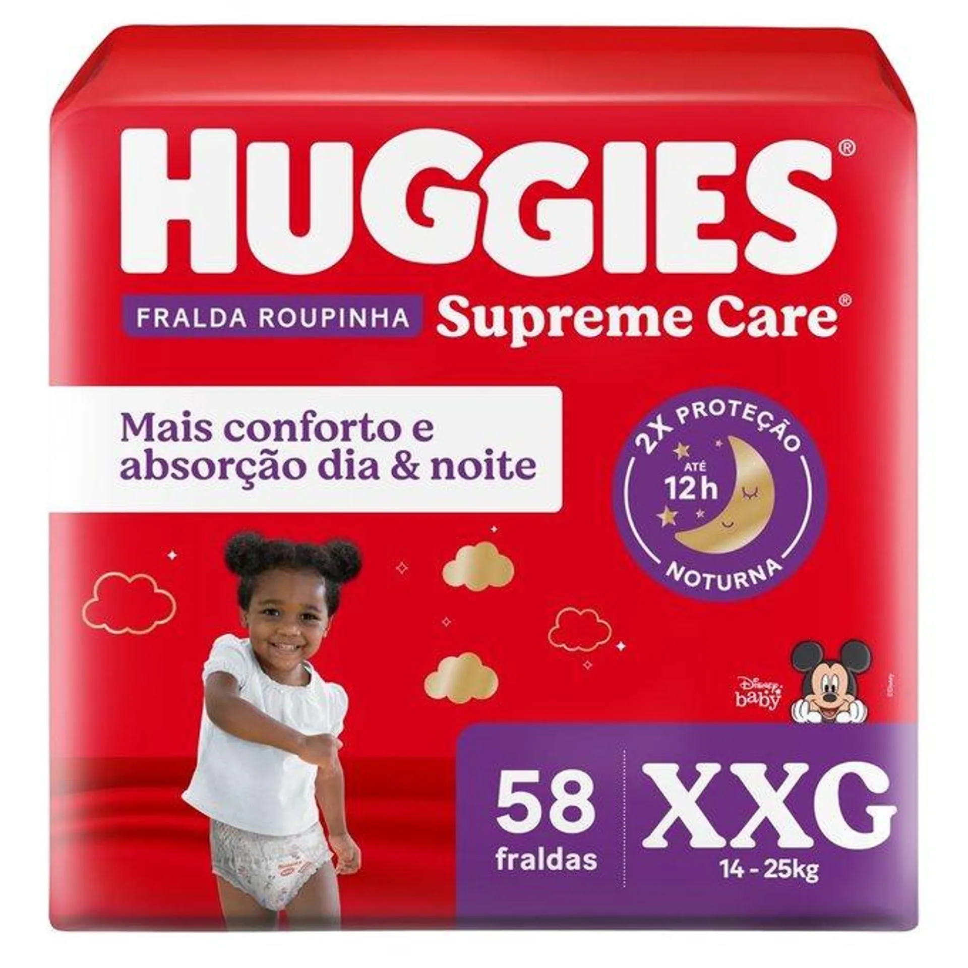 Fralda Huggies Supreme Care Bag Roupinha Xxg Com 58 Unidades