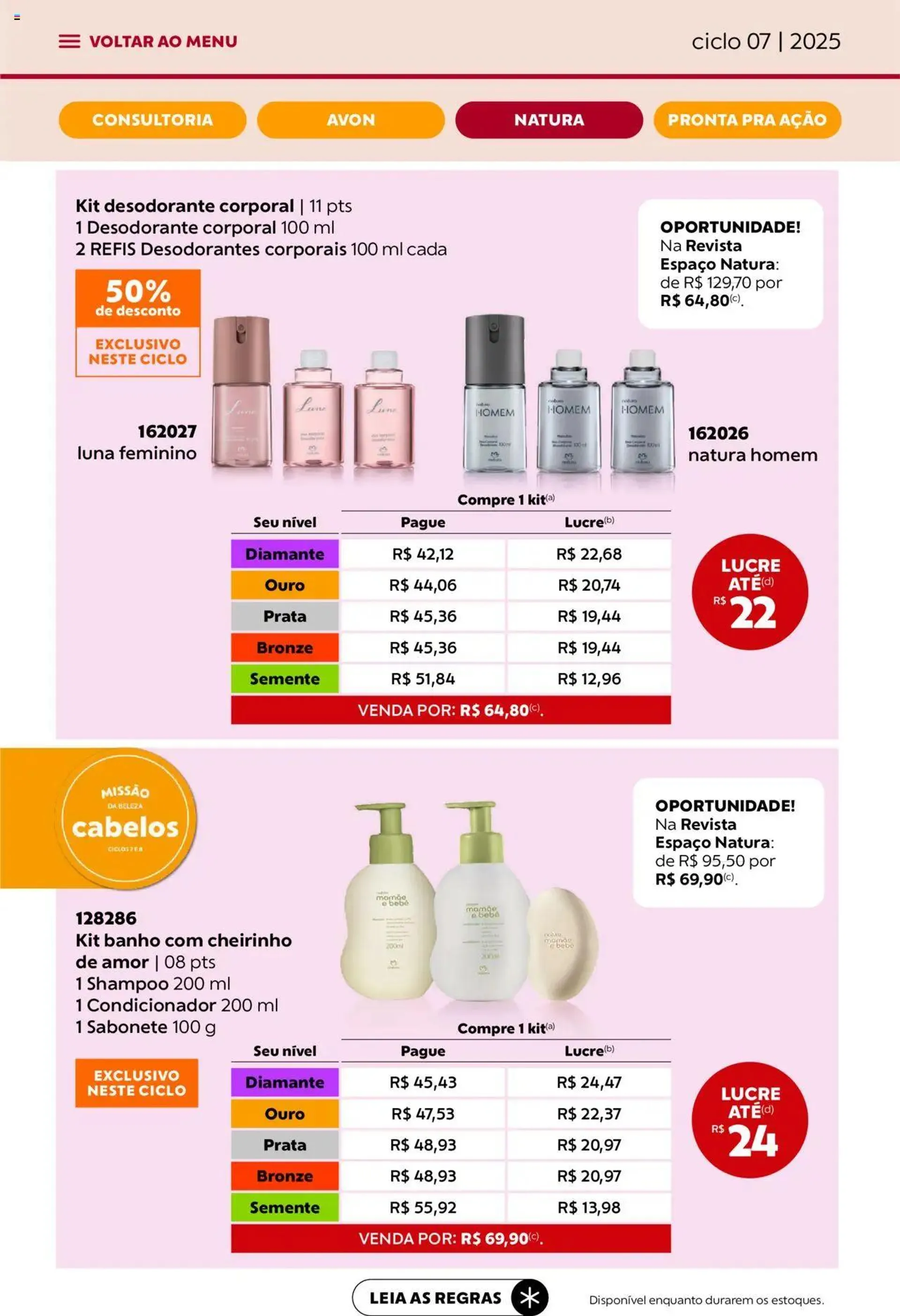 Encarte de Avon - Campanha 07: Minha Consultoria 3 de abril até 1 de maio 2025 - Pagina 46