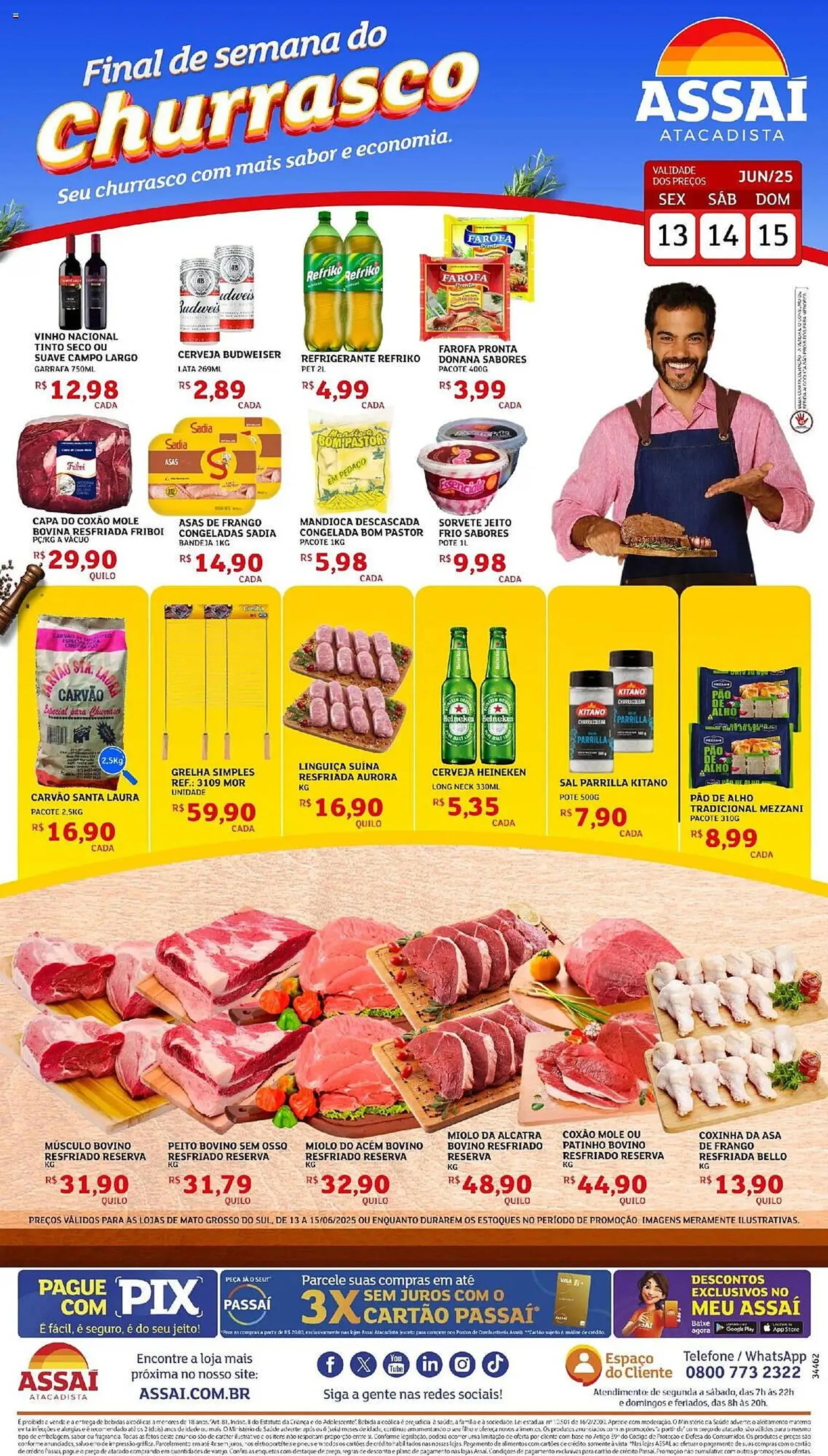 Encarte de Catálogo Assaí Atacadista 13 de junho até 15 de junho 2025 - Pagina 1
