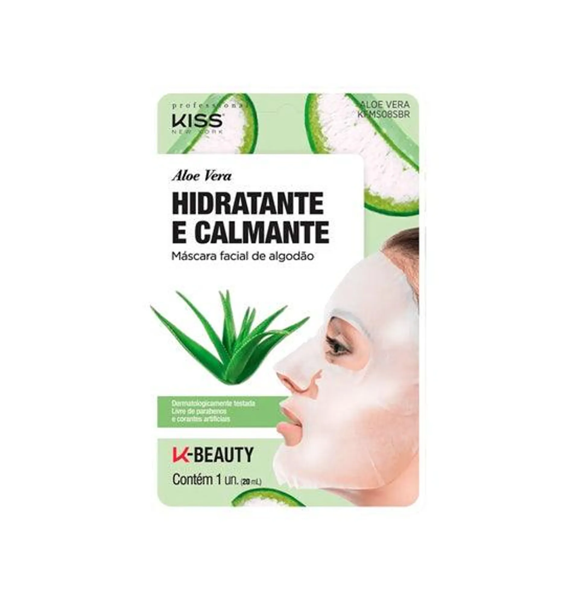 Máscara Facial Kiss Hidratante Aloe Vera