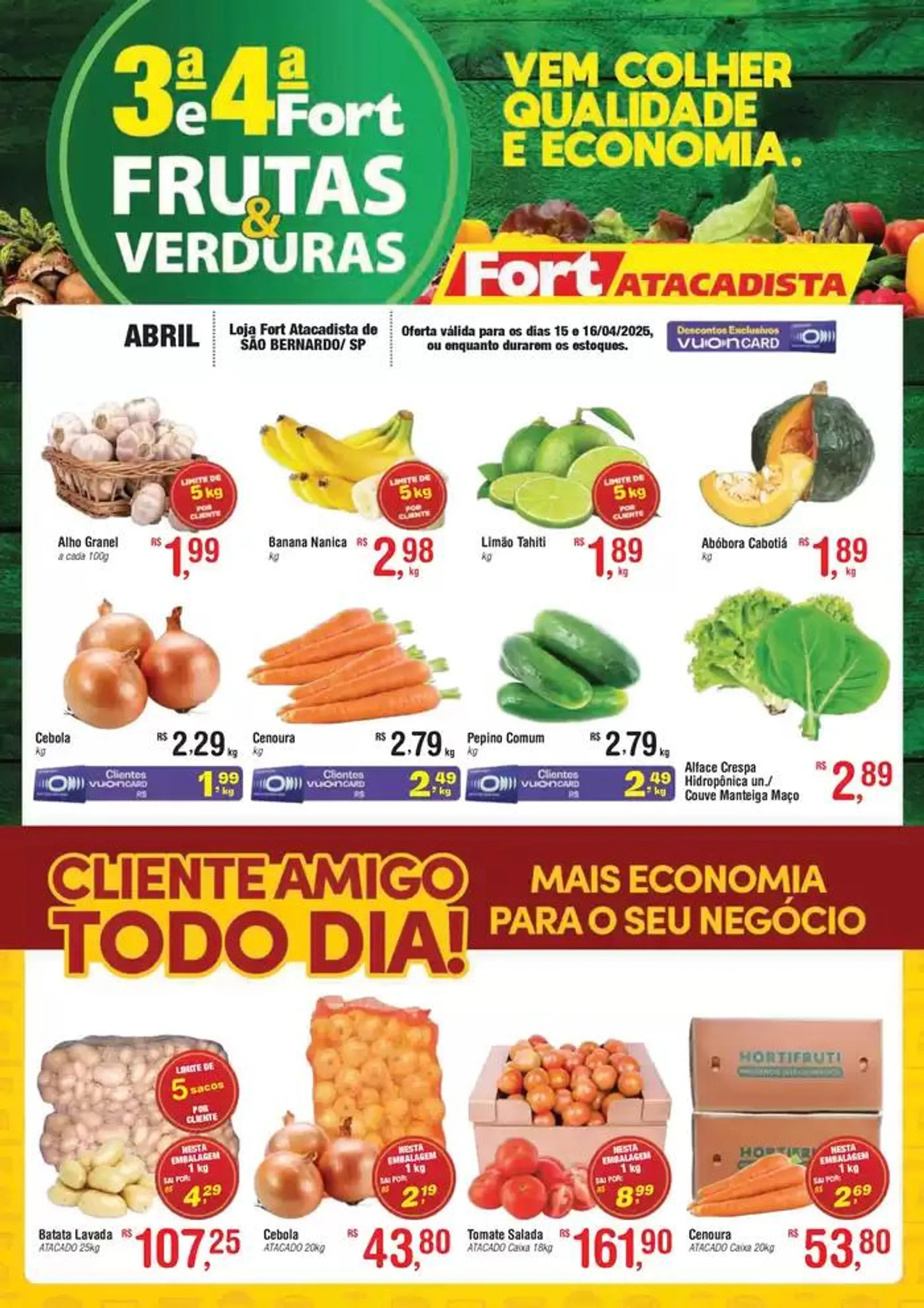Encarte de SP Lamina FLV 15 e 16 ABR 25 Sao Bernardo 15 de abril até 16 de abril 2025 - Pagina 1