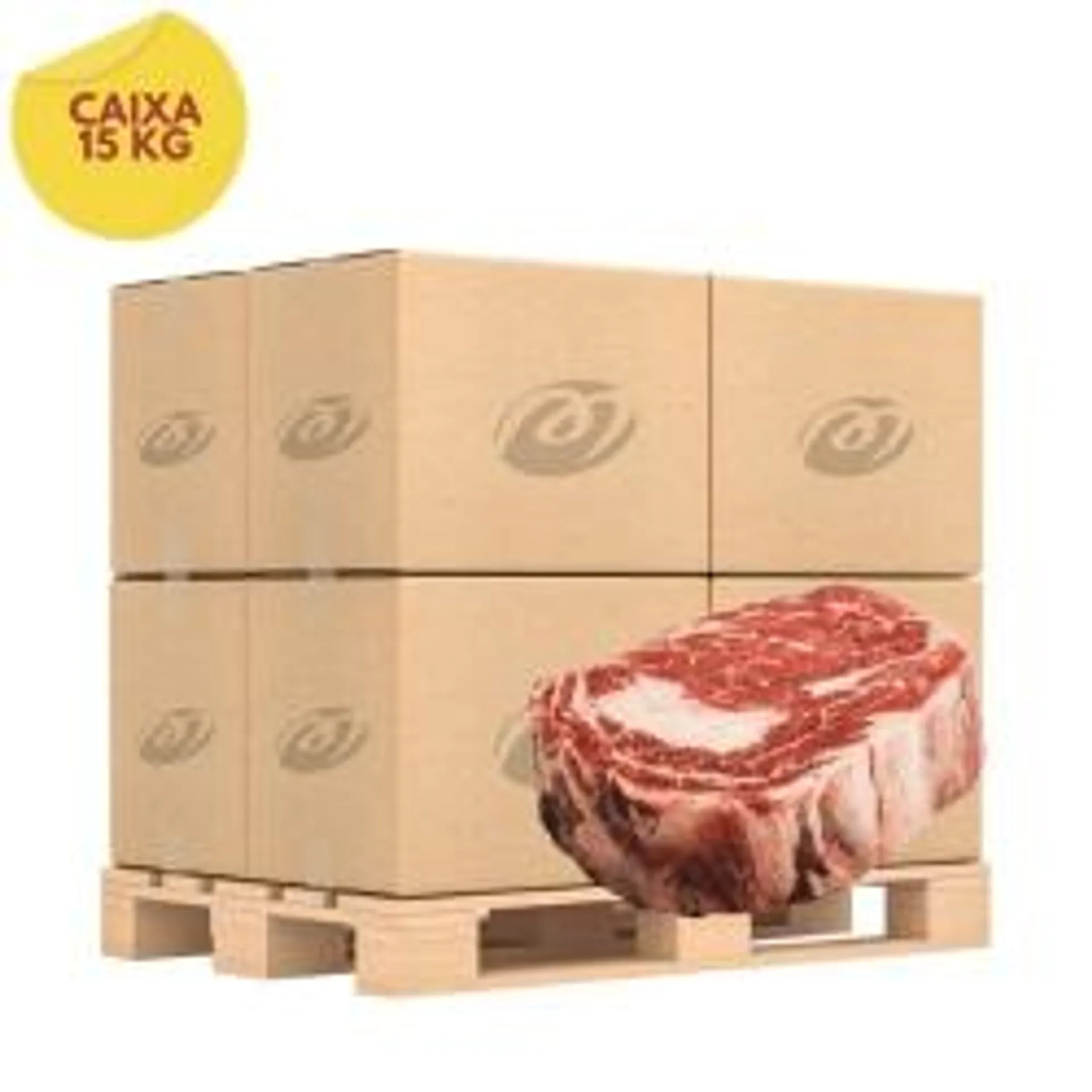 Caixa Carne Bov Bife Anch Angu Masterboi Congelado com 15Kg