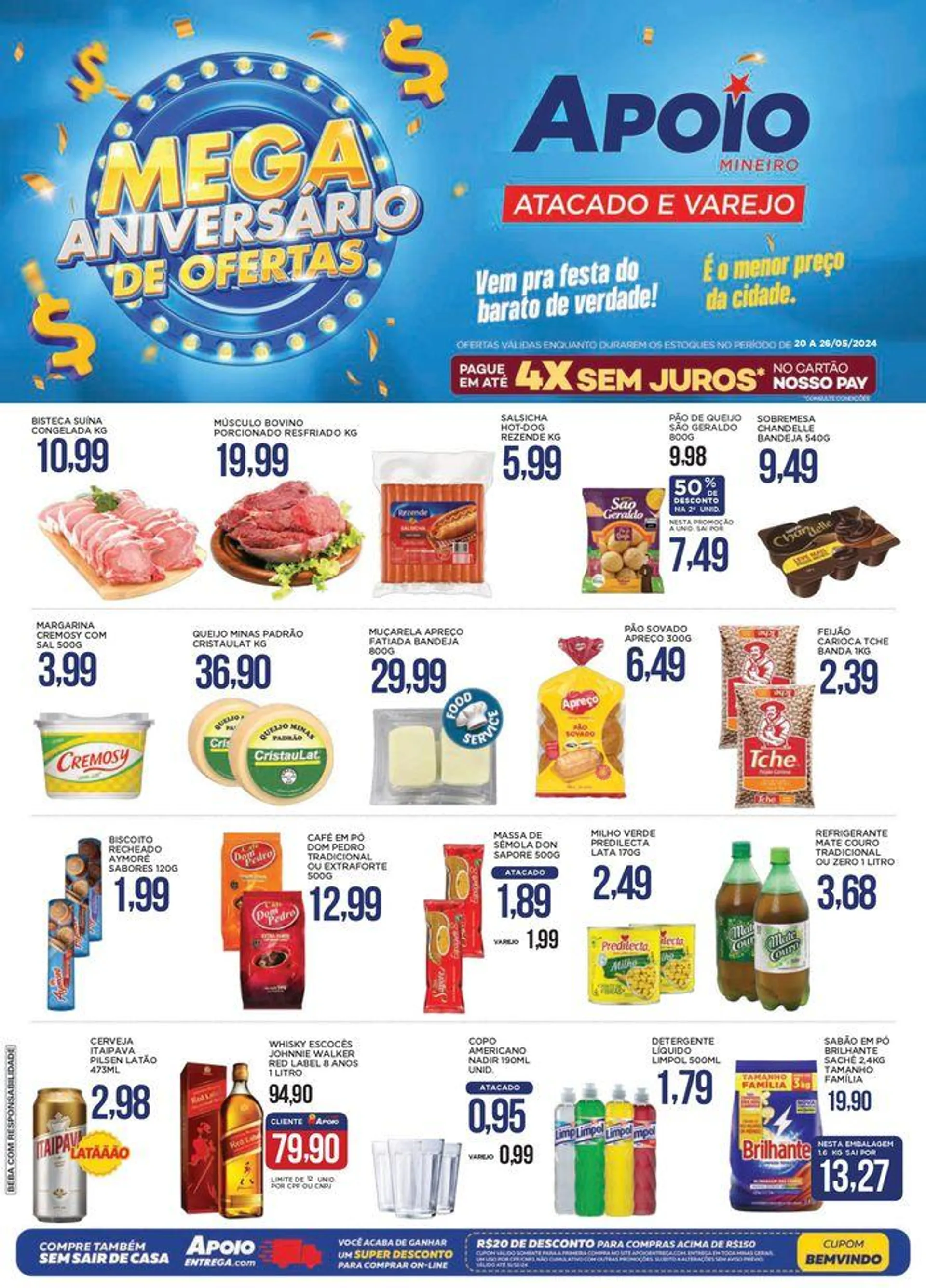 Encarte de MEGA ANIVERSÁRIO DE OFERTAS  20 de maio até 26 de maio 2024 - Pagina 1