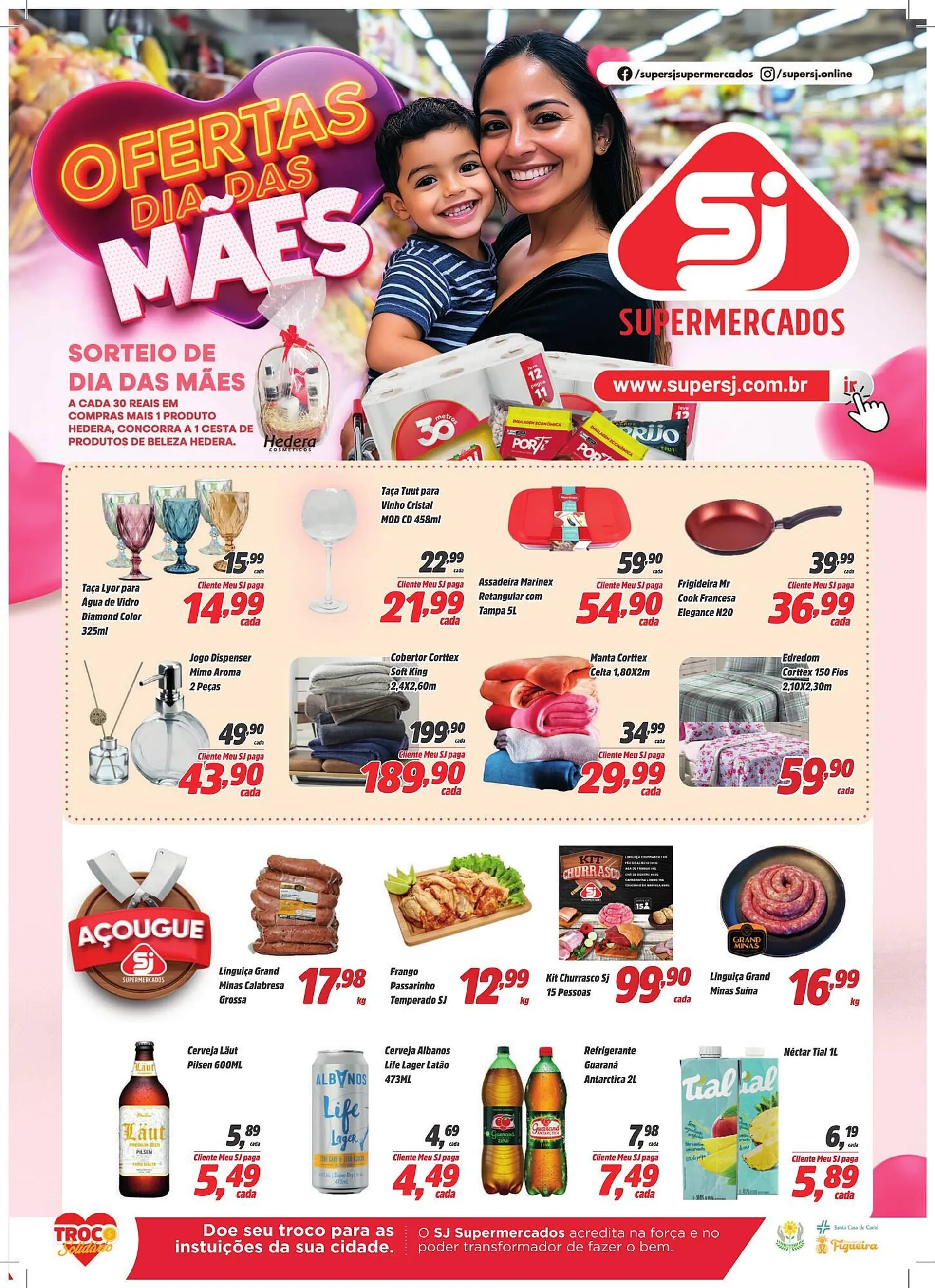 Encarte de Catálogo Sj Supermercados 1 de maio até 14 de maio 2025 - Pagina 1