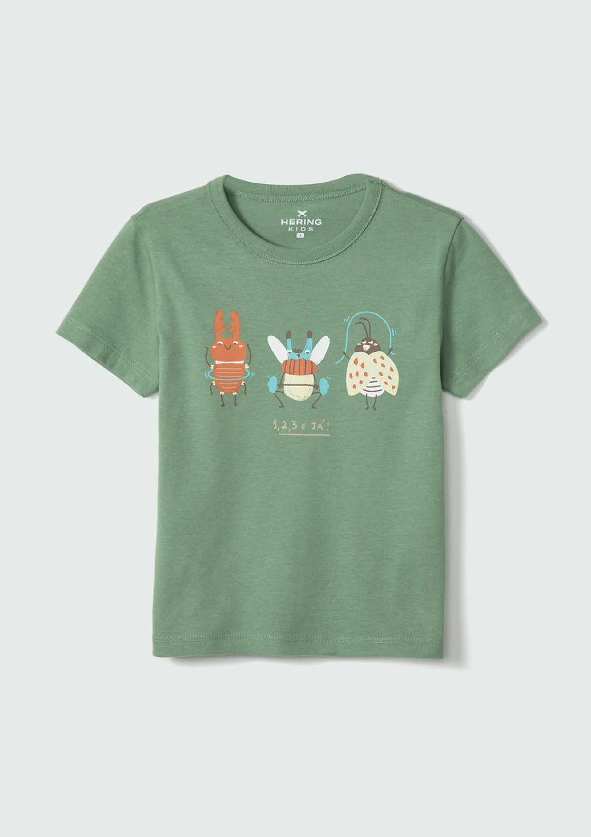 Camiseta Infantil Menino Toddler Com Estampa - Verde