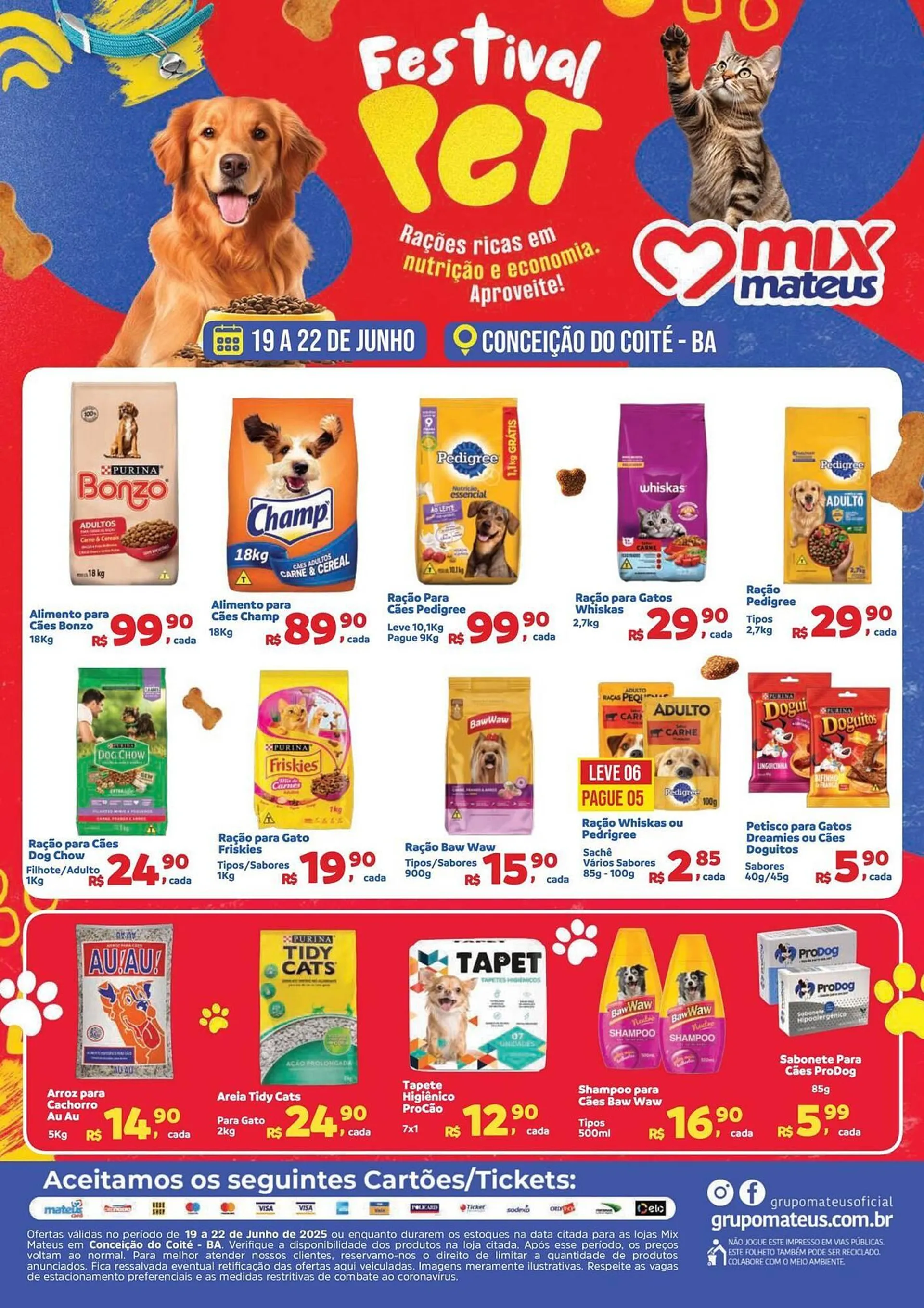 Encarte de Catálogo Supermercados Mateus 19 de junho até 22 de junho 2025 - Pagina 1