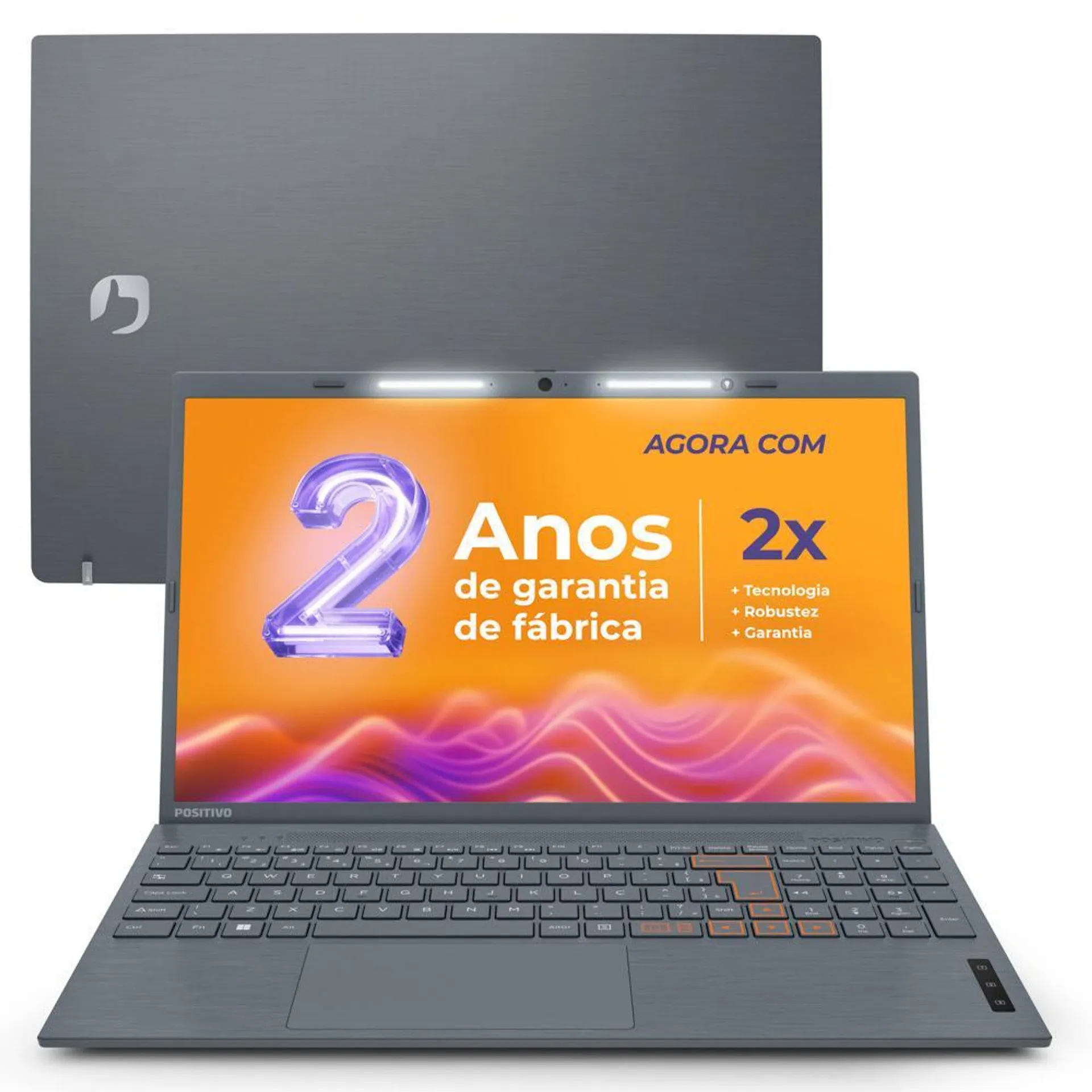 Notebook 15,6" HD Positivo Vision C15 C4128A Windows 11 Intel Celeron Memória 128GB eMMc 4GB RAM Cinza