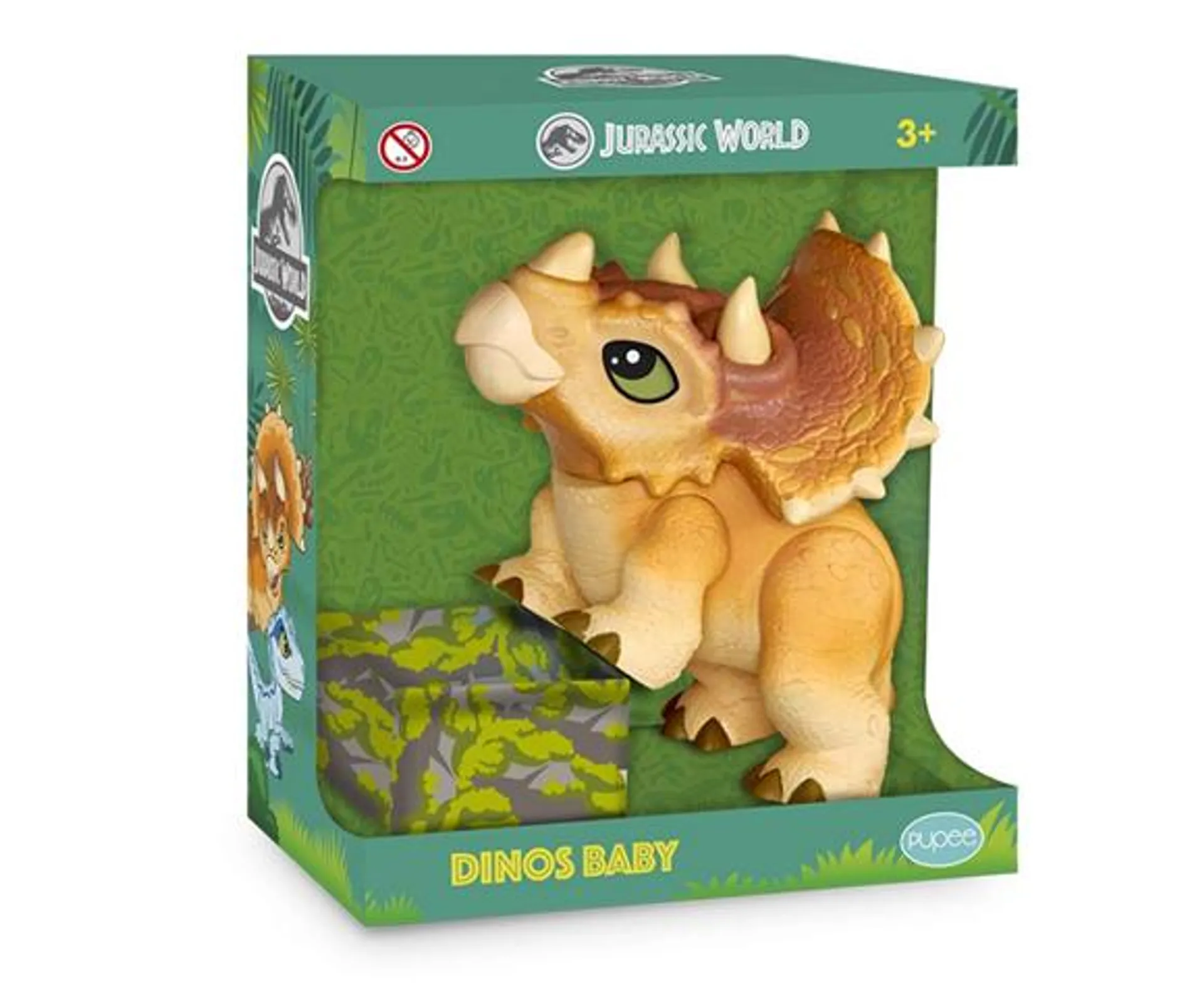 brinquedo dinossauro triceratops pupee